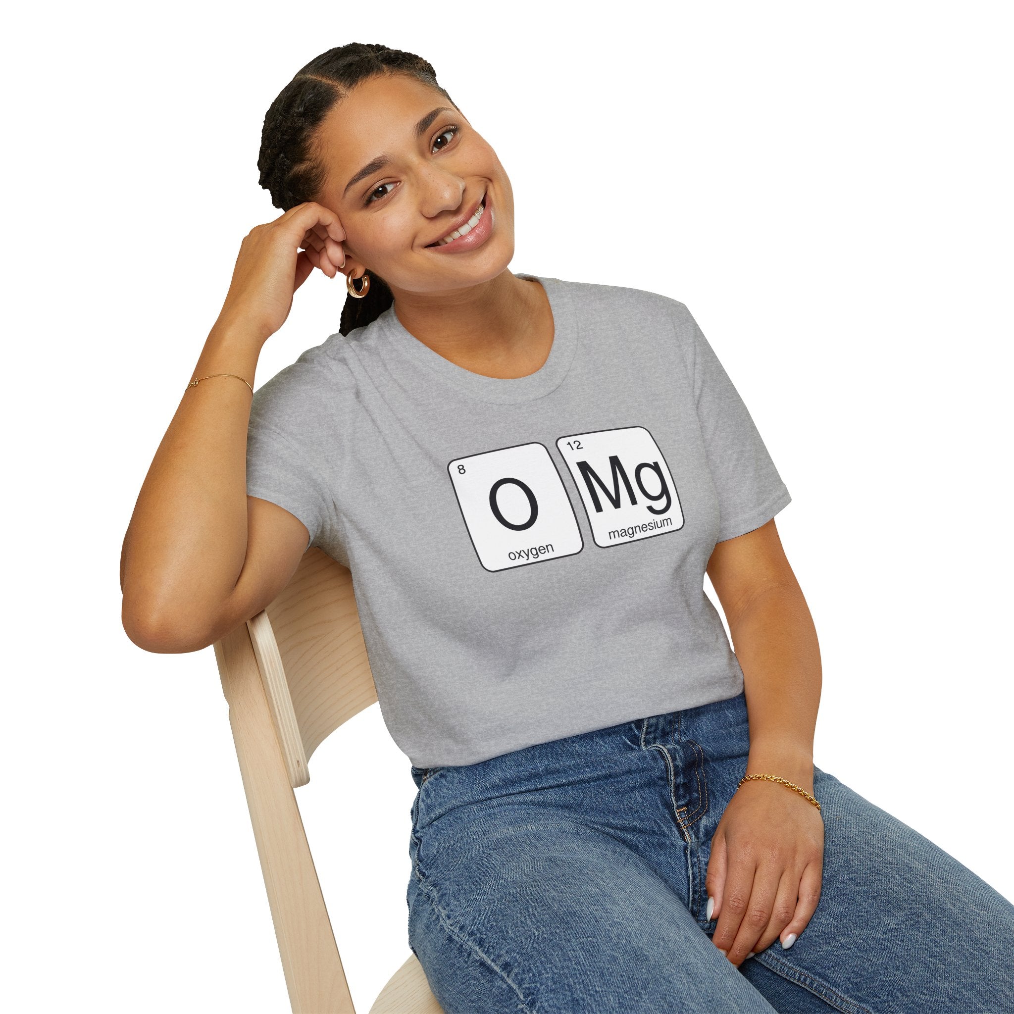 'OMG' Periodic Table Humor T-Shirt | Oxygen Magnesium Elemental Humor Tee