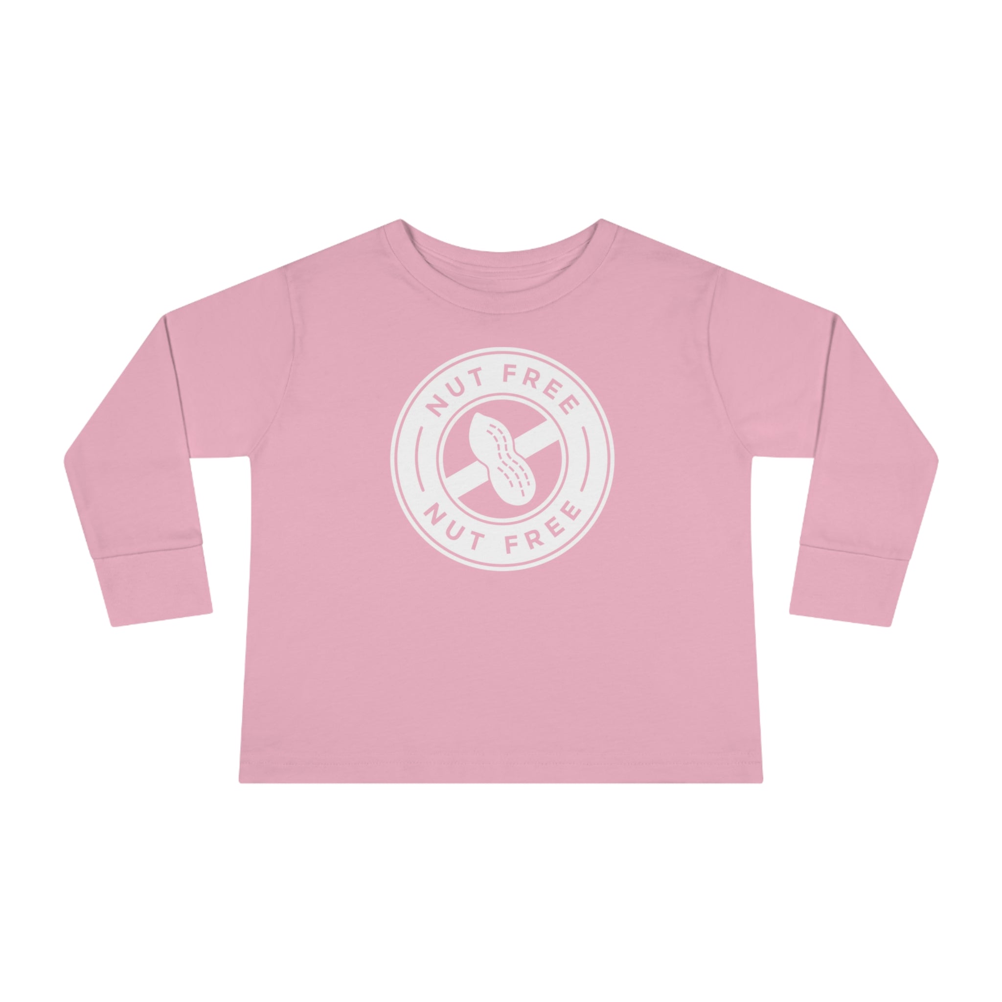 'Nut Free' Allergy Alert | Toddler Long Sleeve T-Shirt - Deez Teez