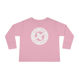 'Nut Free' Allergy Alert | Toddler Long Sleeve T-Shirt - Deez Teez