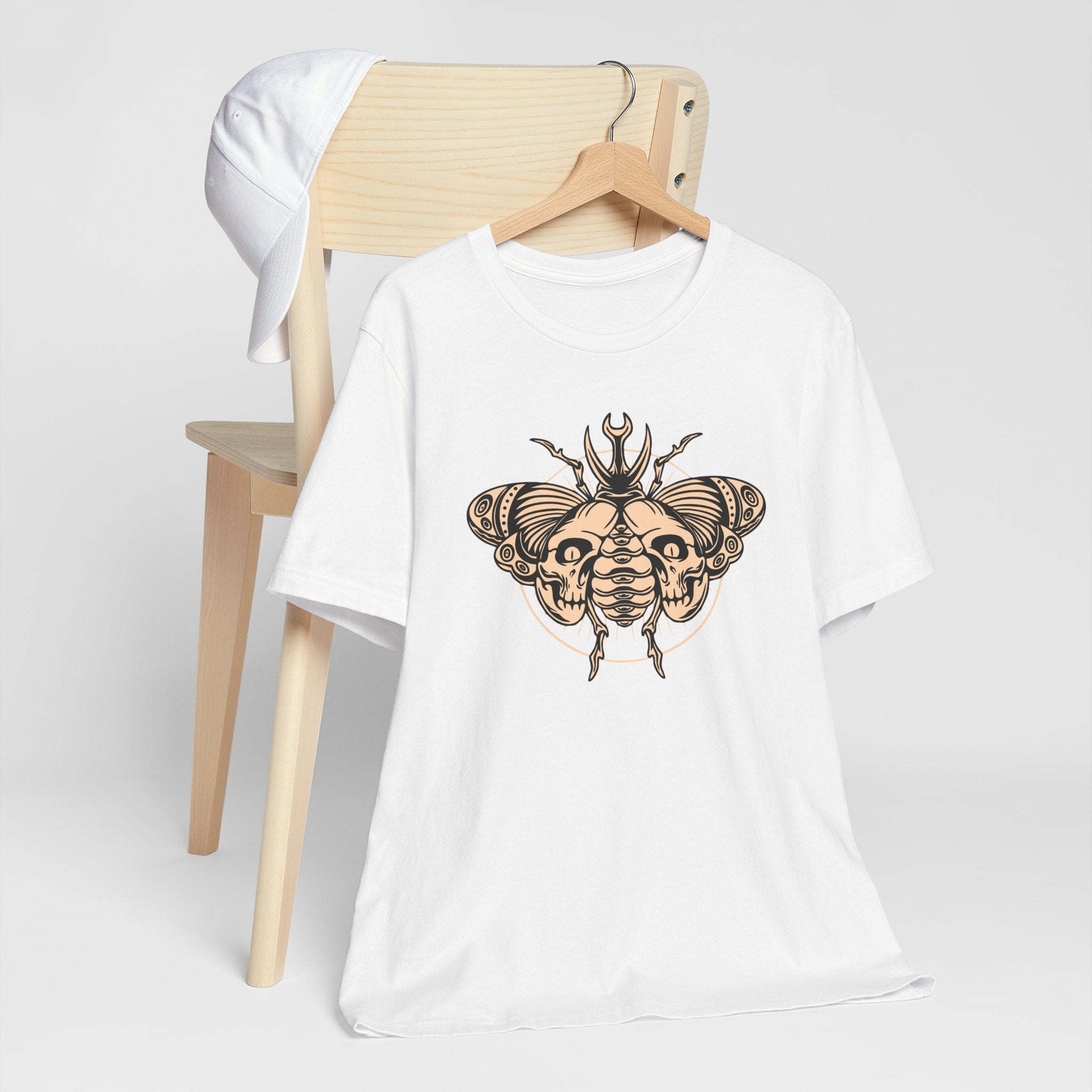 Death Beetle Skull T-Shirt | Gothic Tattoo-Inspired Tee