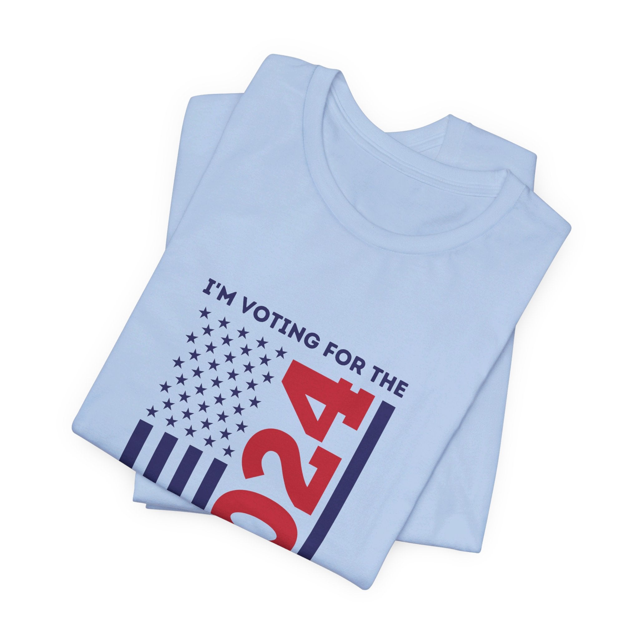 'I'm Voting for The Felon 2024' Patriotic Flag T-Shirt - Deez Teez