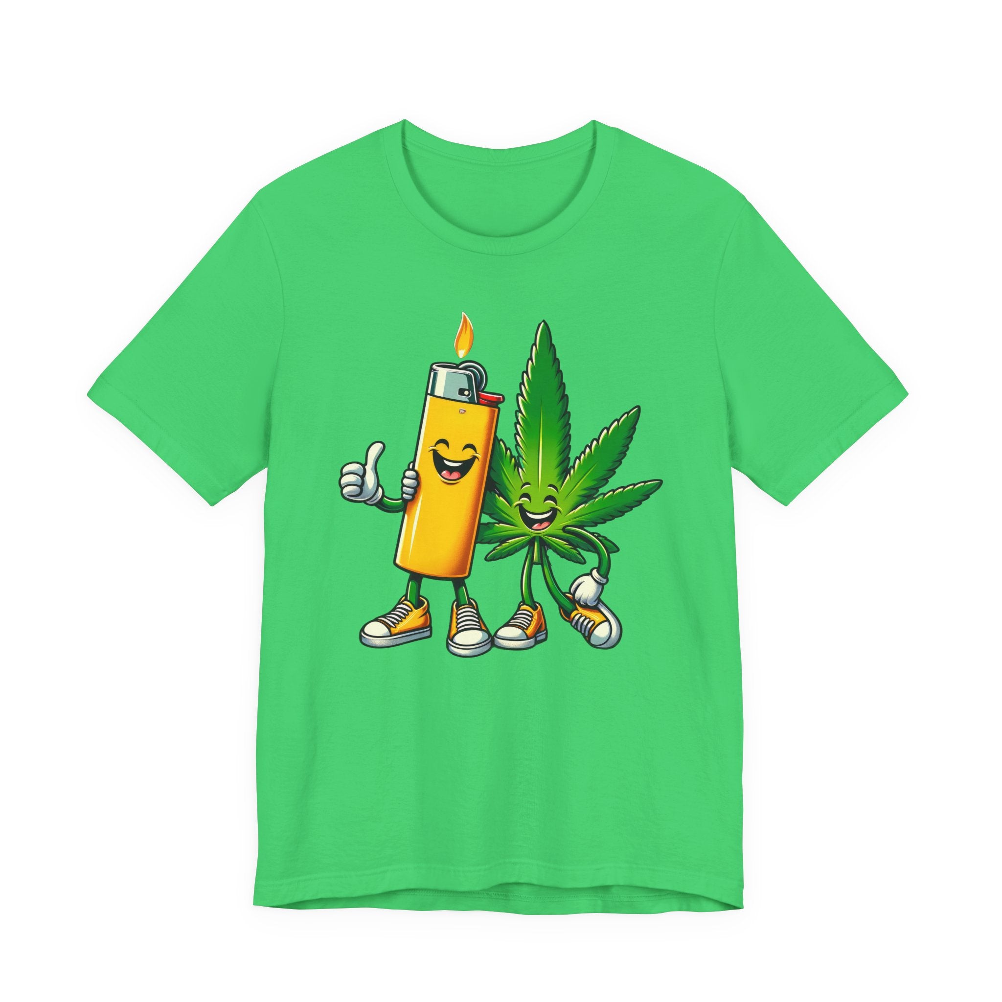 Best Buds Weed T-Shirt | Leaf and Lighter Tee - Deez Teez