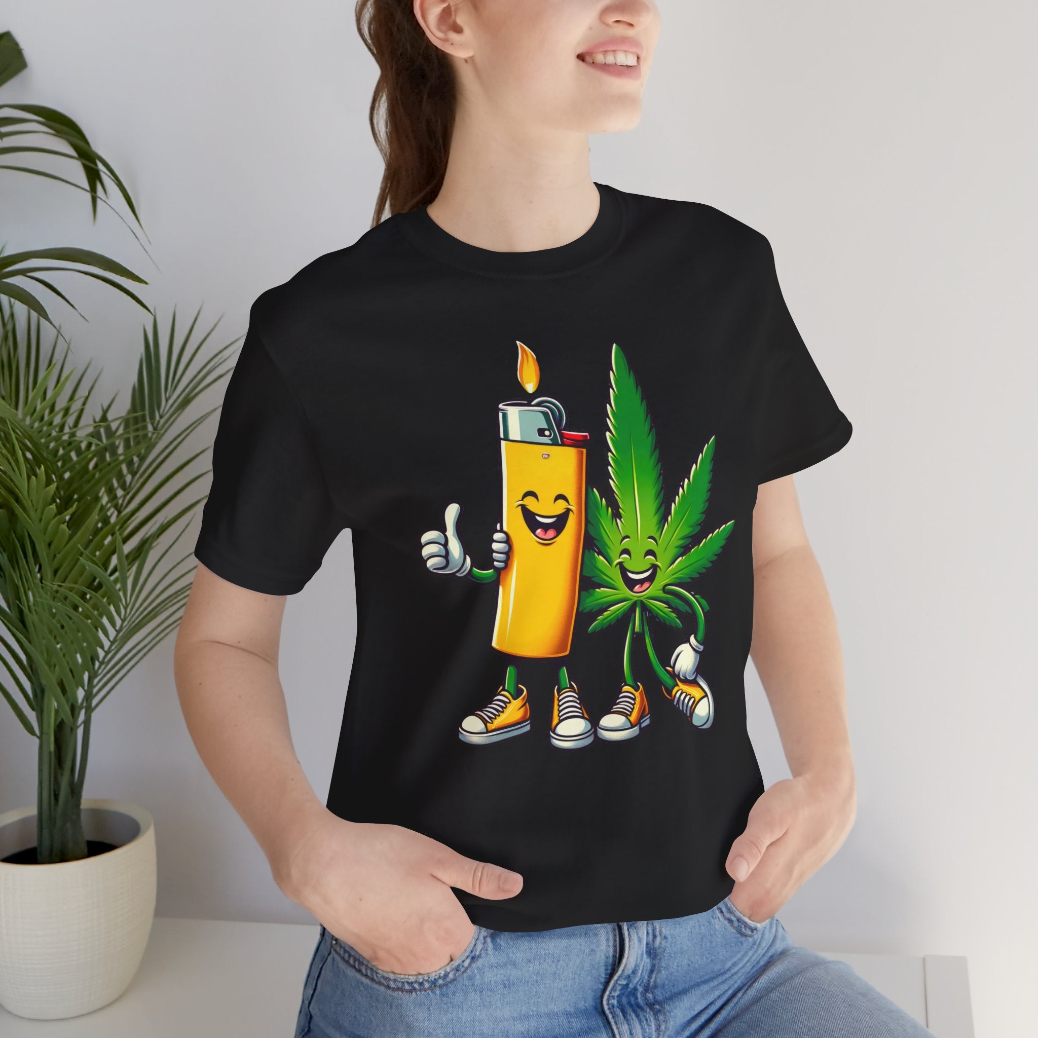 Best Buds Weed T-Shirt | Leaf and Lighter Tee - Deez Teez