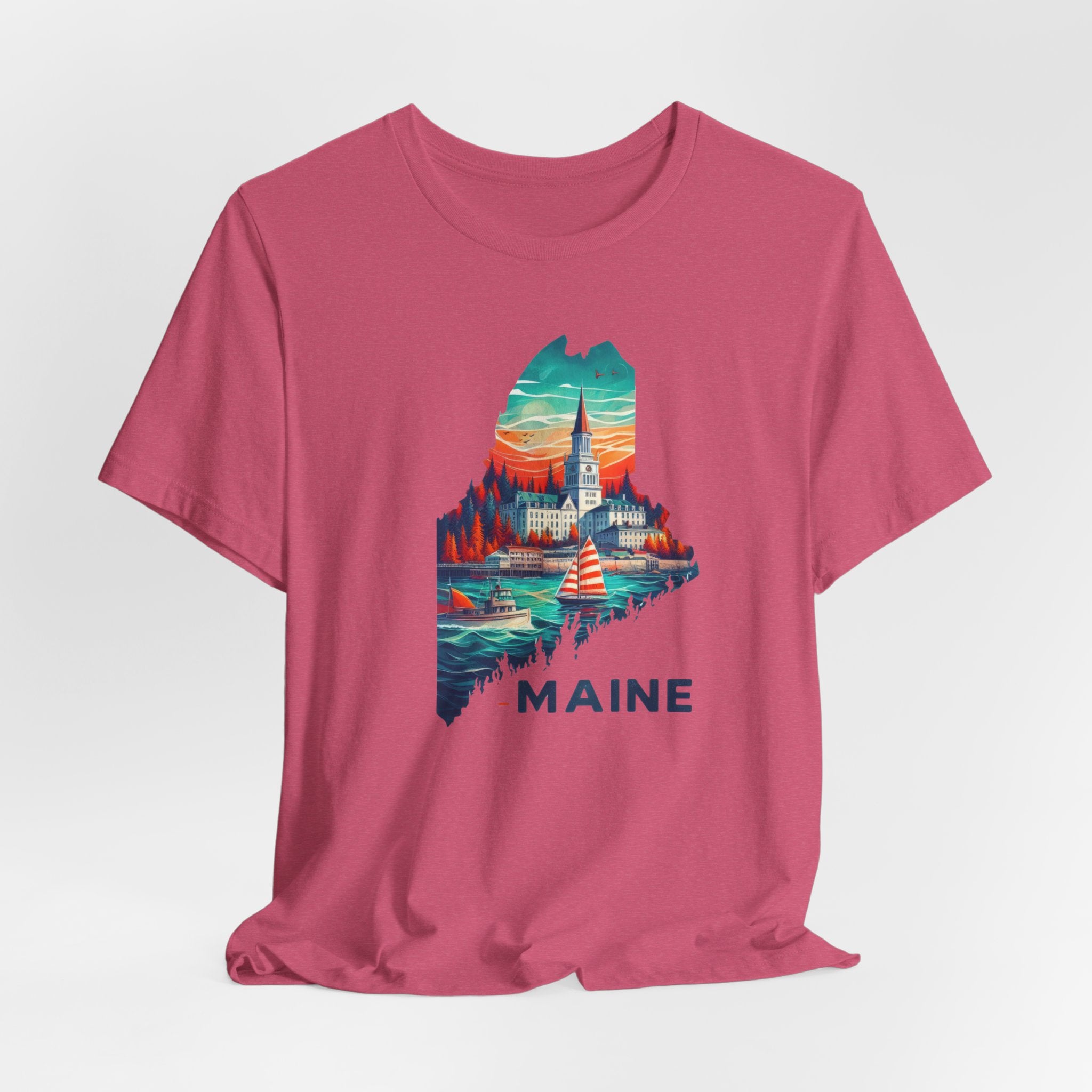 Maine State Pride Tee | State of Main Colorful Graphic Tshirt - Deez Teez