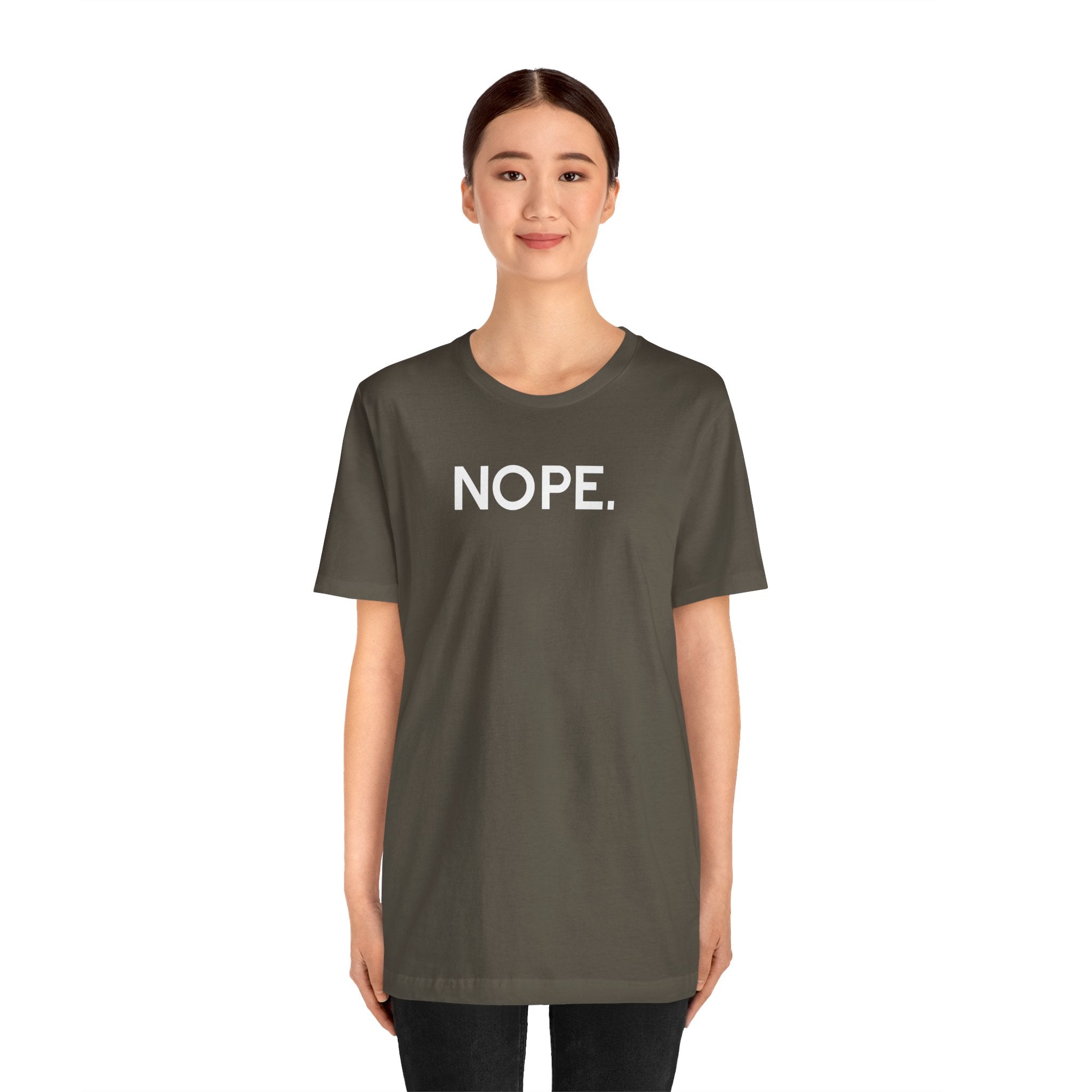 'Nope' Bold Statement Unisex Crewneck T-Shirt - Deez Teez