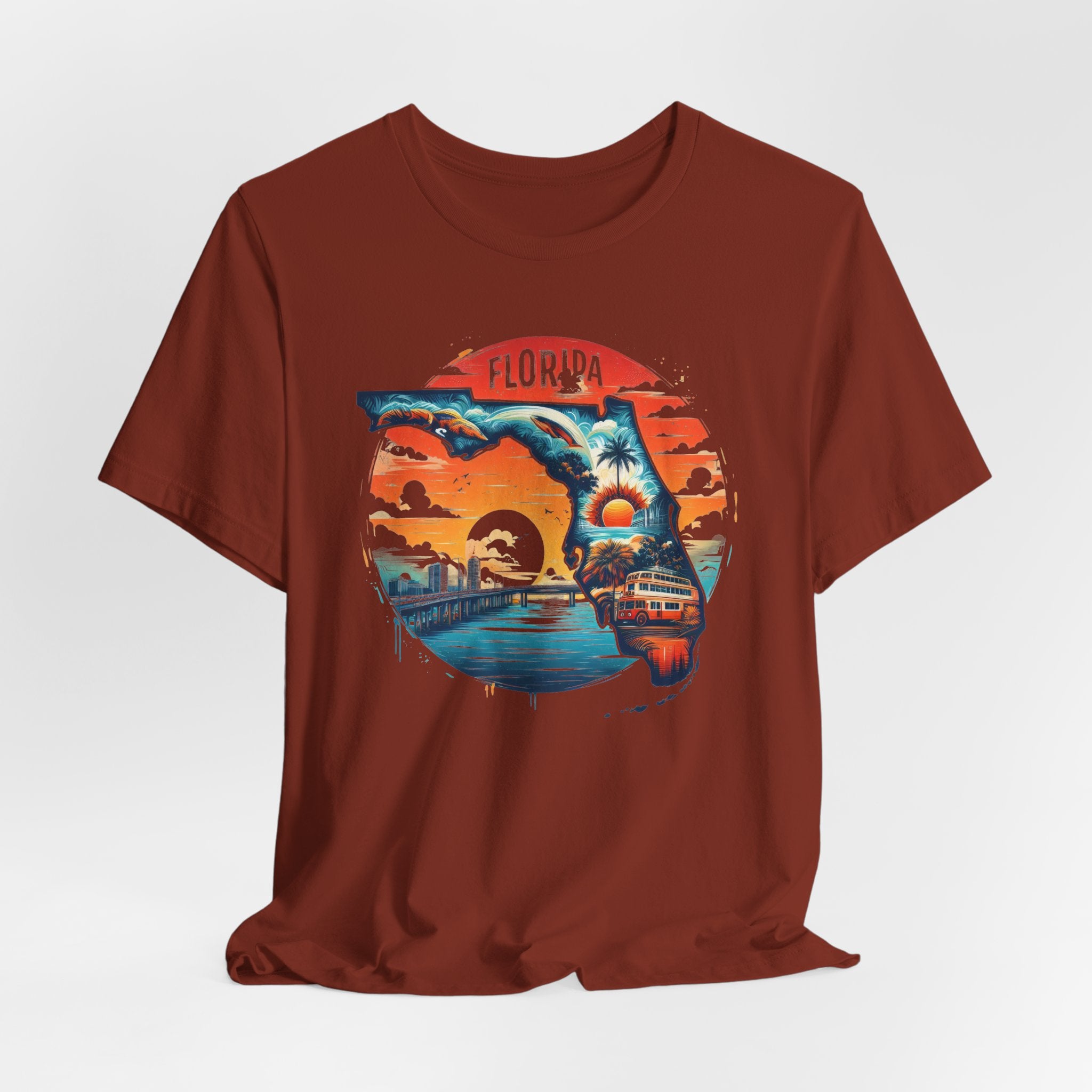 Florida State Pride T-Shirt | State Of Florida Graphic Tee - Deez Teez