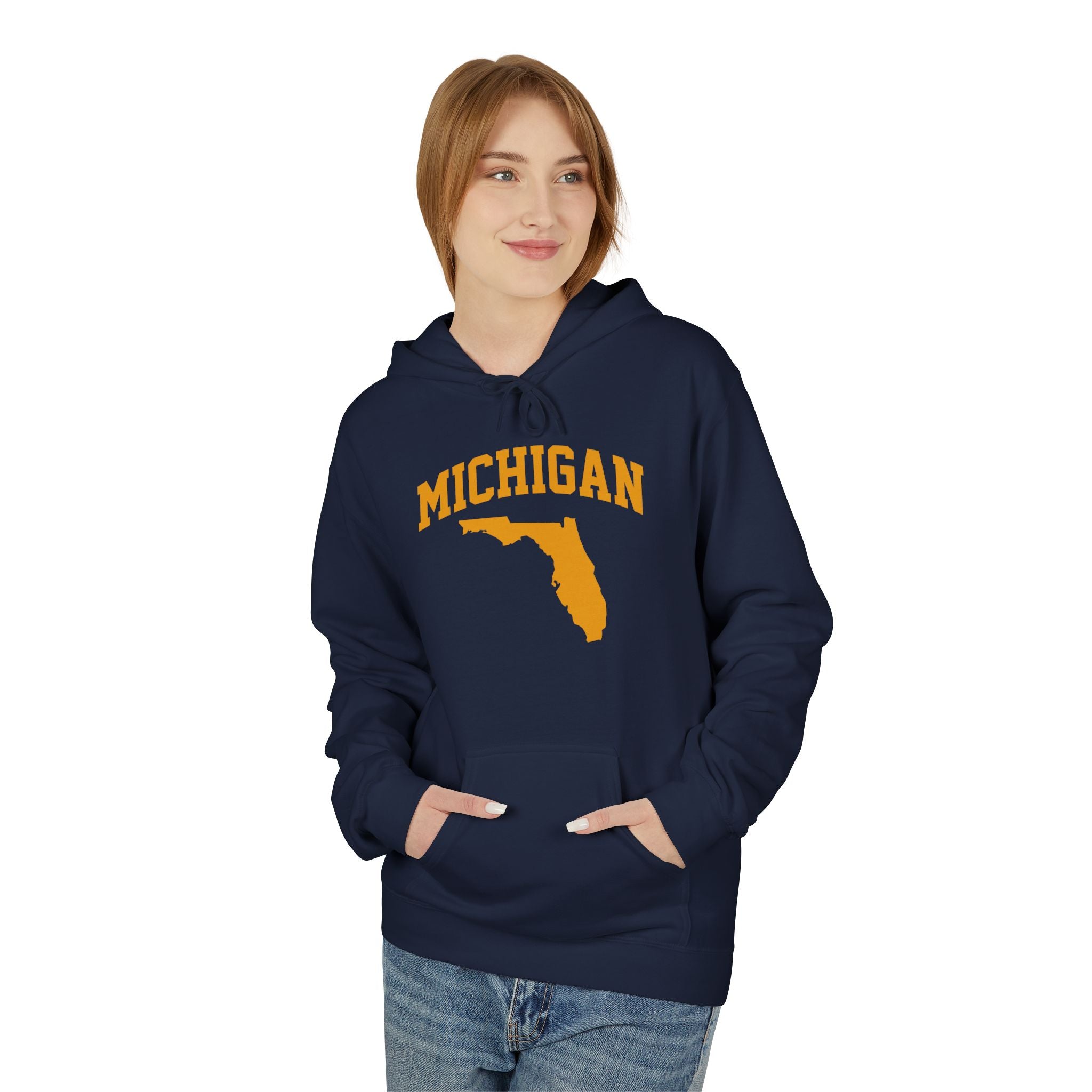 Michigan/Florida Snowbird Satire Hoodie | Winter Migration Sweatshirt