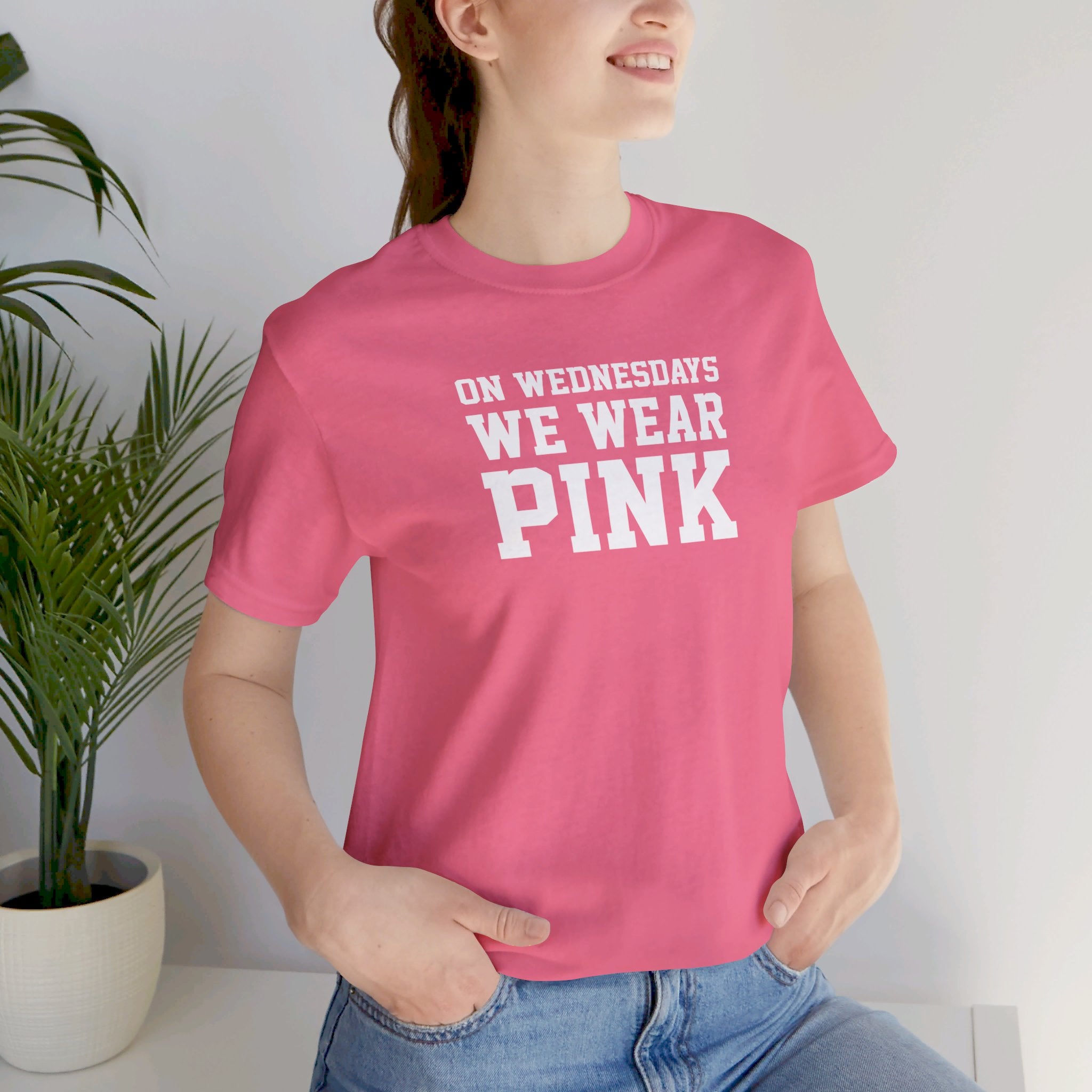 On Wednesdays We Wear Pink' T-Shirt | Classic Movie Tee - Deez Teez