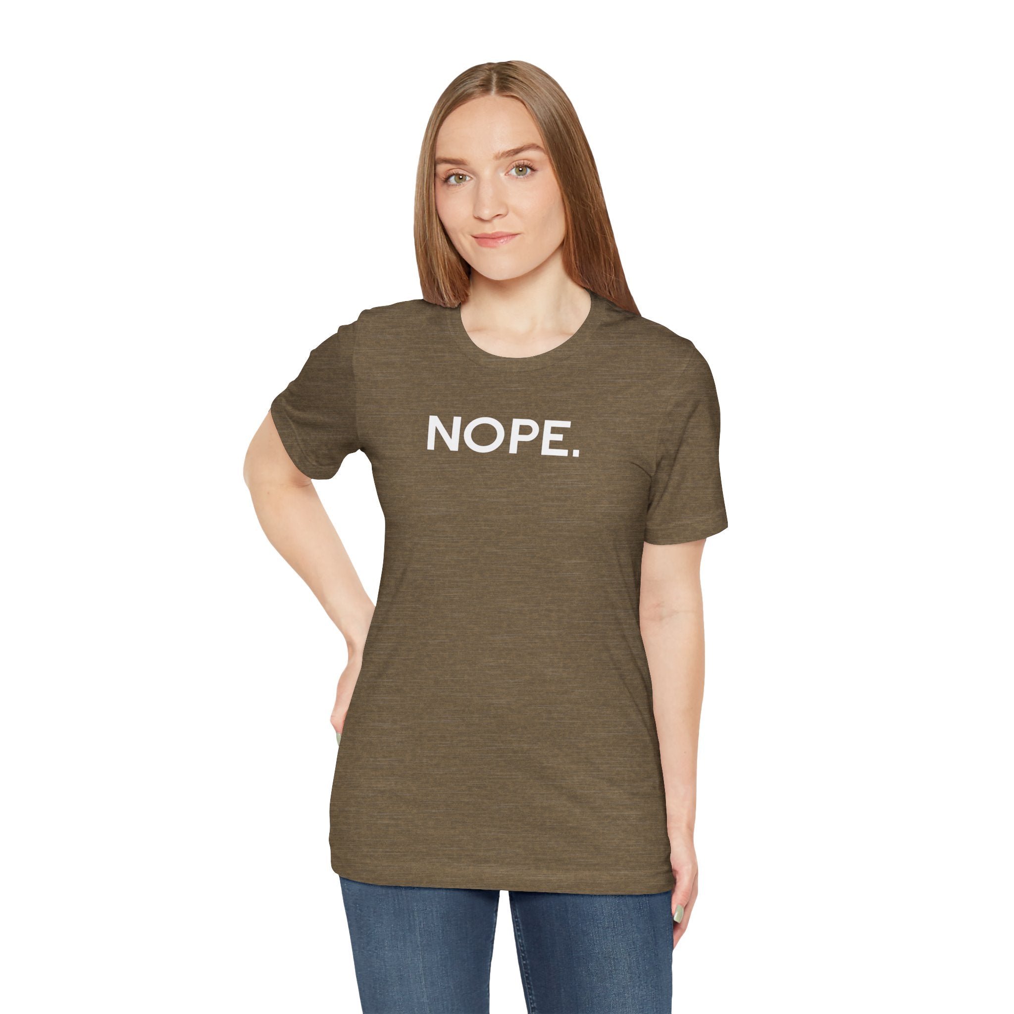 'Nope' Bold Statement Unisex Crewneck T-Shirt - Deez Teez