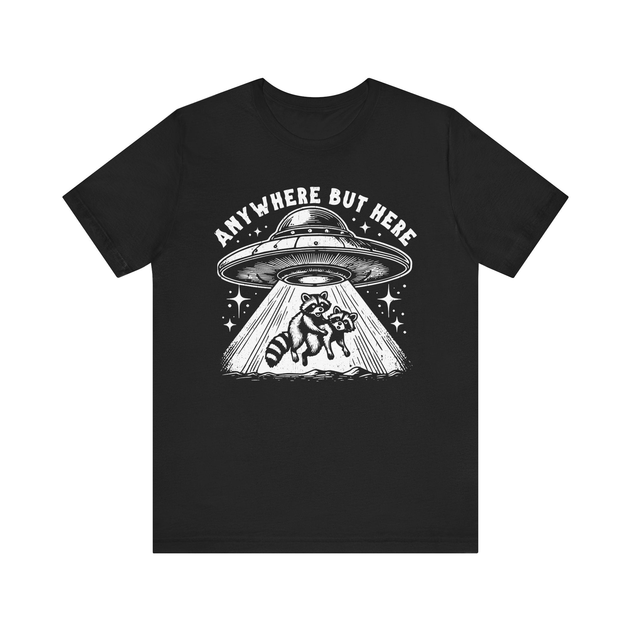 Anywhere But Here Racoon UFO Tee - Deez Teez