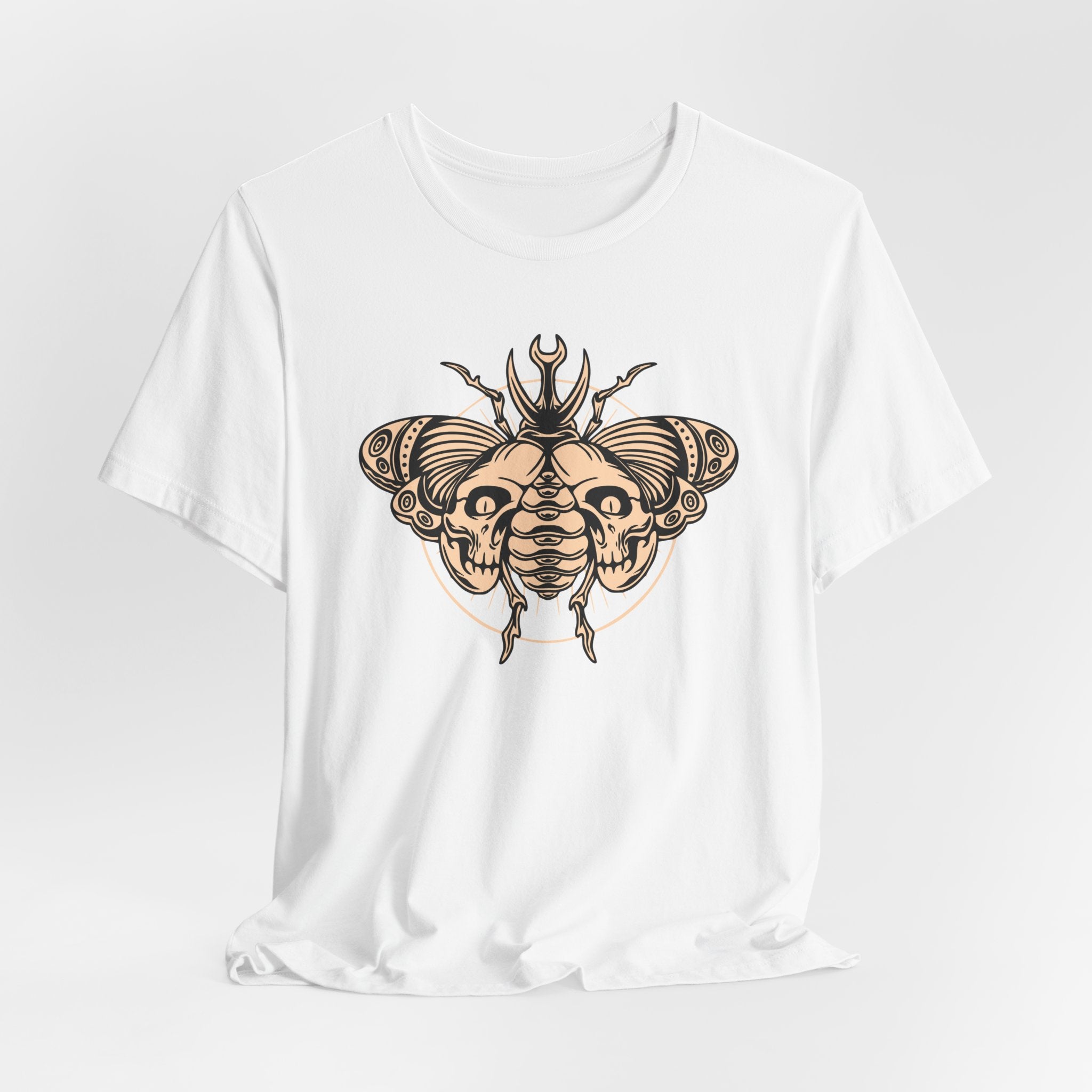 Death Beetle Skull T-Shirt | Gothic Tattoo-Inspired Tee