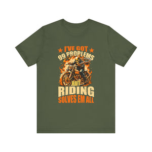 Skeleton Riding Motorcycle T-Shirt | Edgy Biker Apparel - Deez Teez