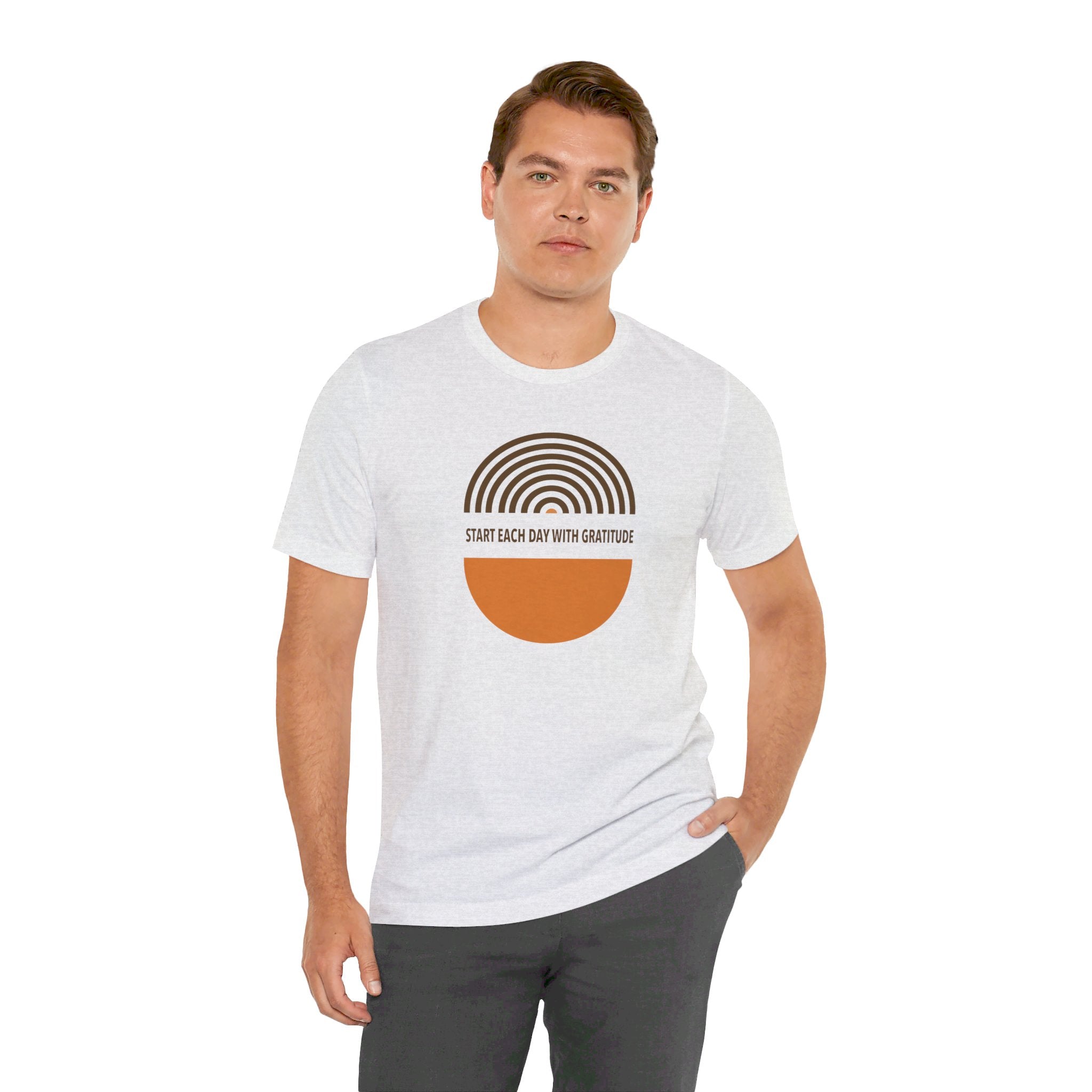 Start Each Day with Gratitude T-Shirt | Inspirational Morning Message Tee - Deez Teez