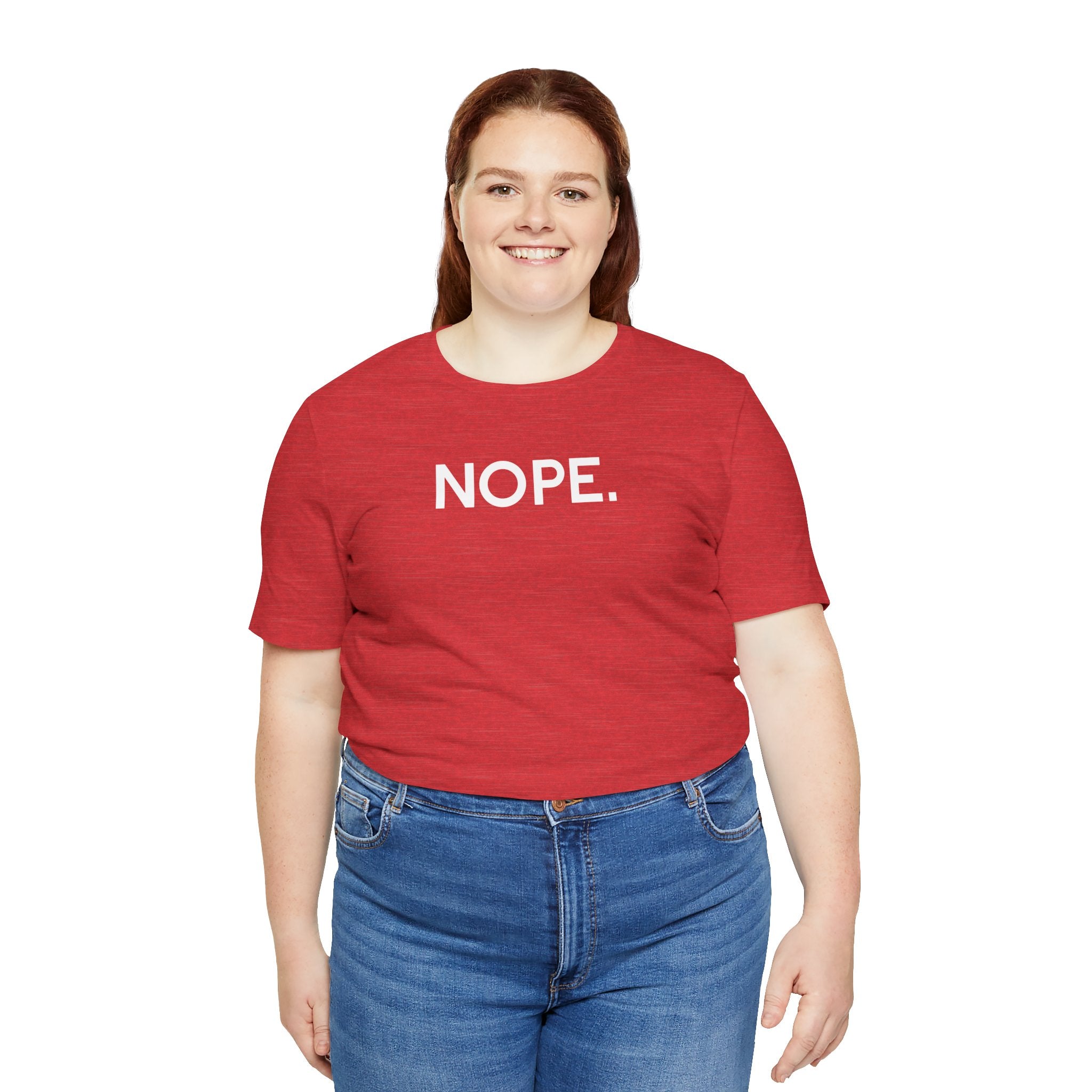 'Nope' Bold Statement Unisex Crewneck T-Shirt - Deez Teez