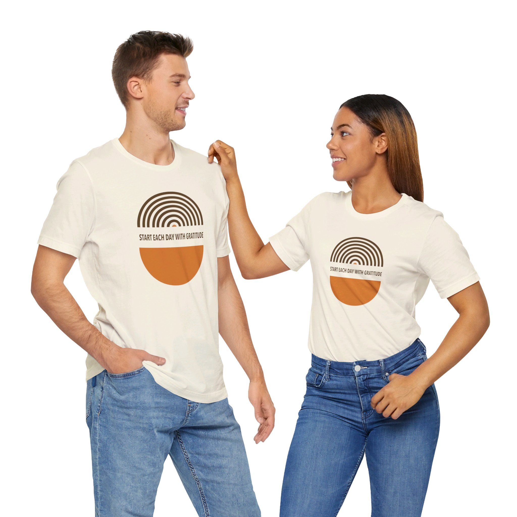 Start Each Day with Gratitude T-Shirt | Inspirational Morning Message Tee - Deez Teez