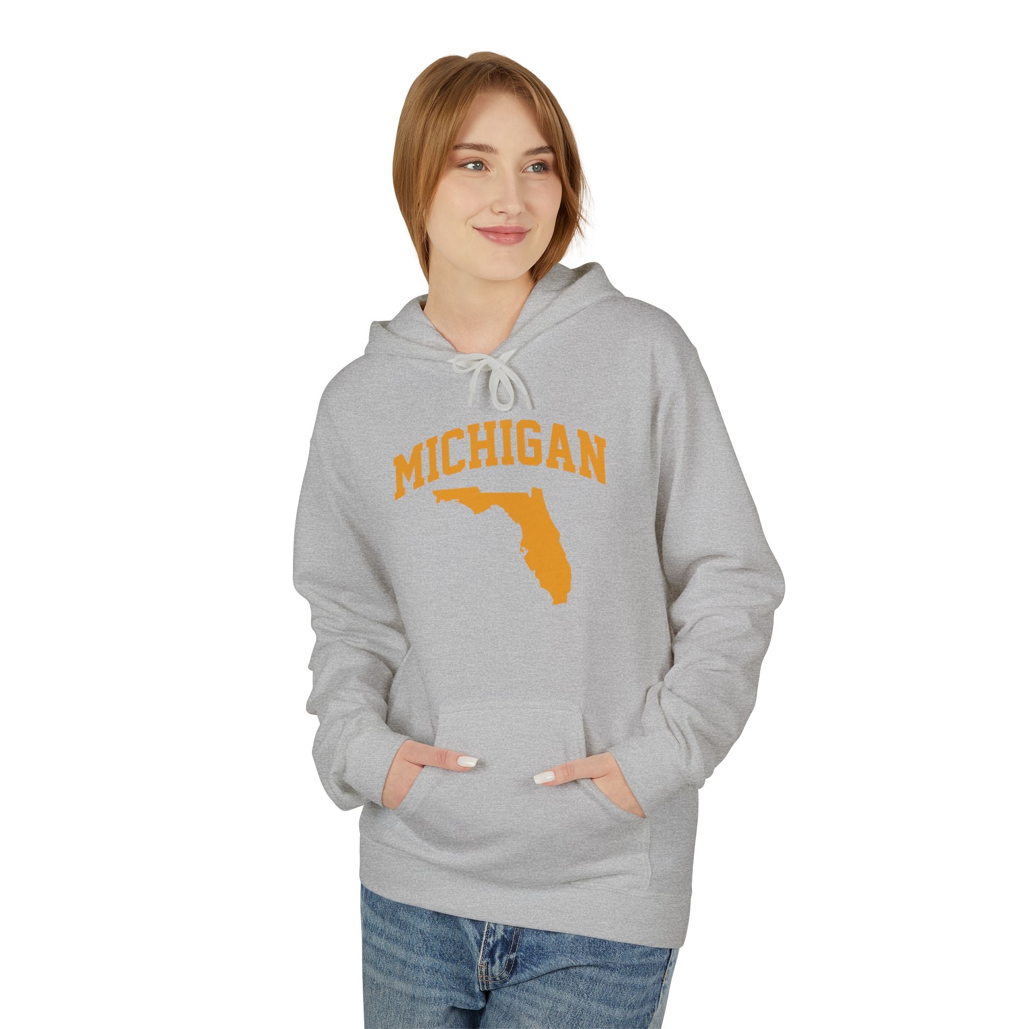 Michigan/Florida Snowbird Satire Hoodie | Winter Migration Sweatshirt