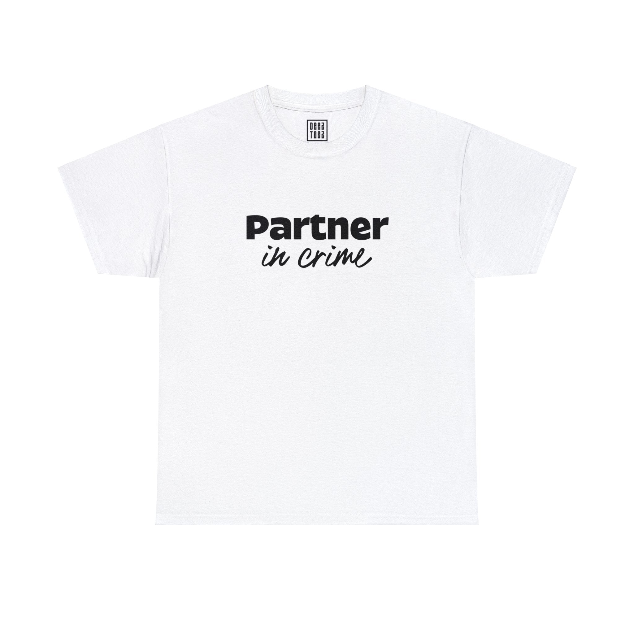 Dynamic Duo 'Partner in Crime' Couples T-Shirt | Companions Tees - Deez Teez