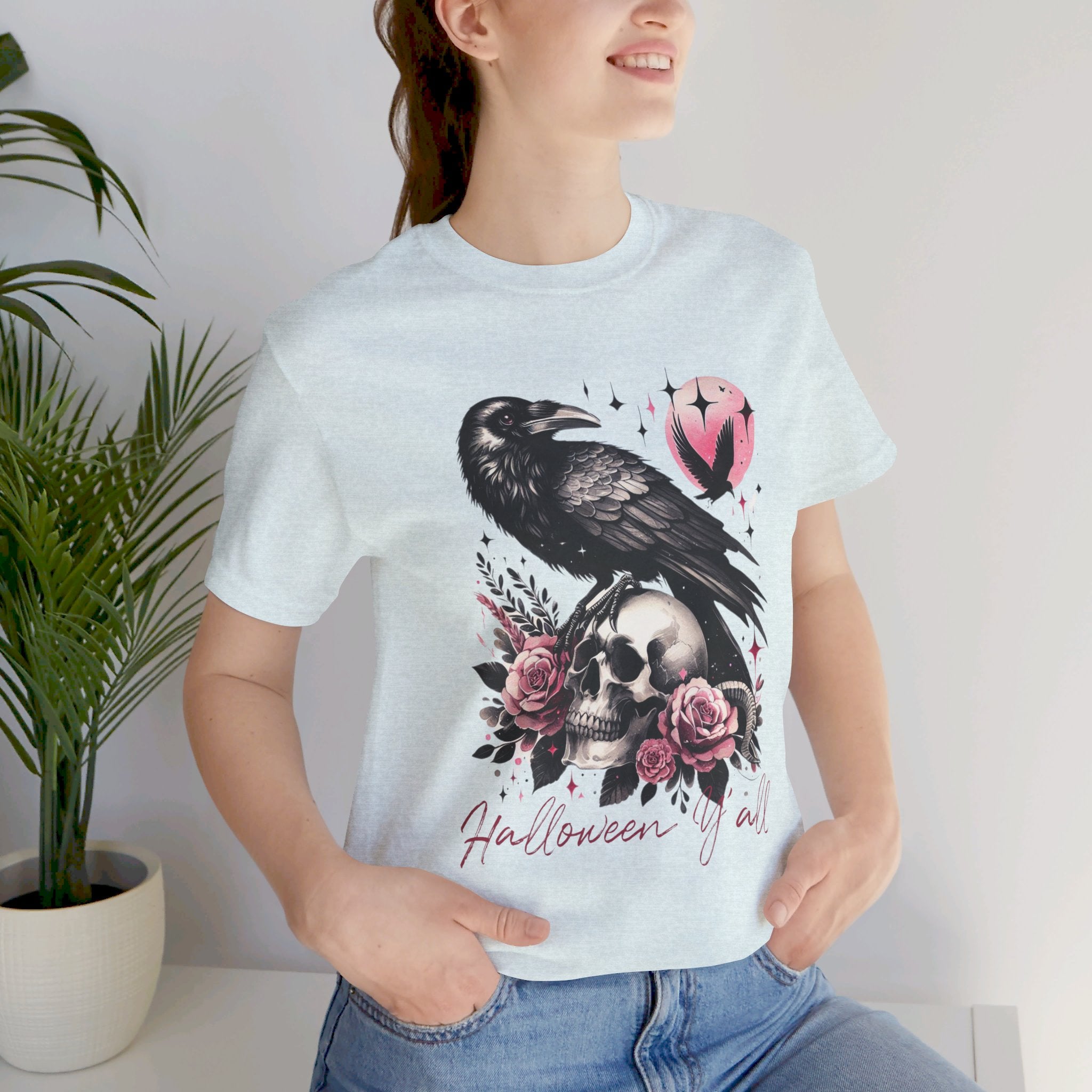 Halloween Y'all T-Shirt | Fun & Festive Raven Halloween Tee - Deez Teez