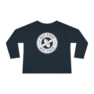 'Nut Free' Allergy Alert | Toddler Long Sleeve T-Shirt - Deez Teez