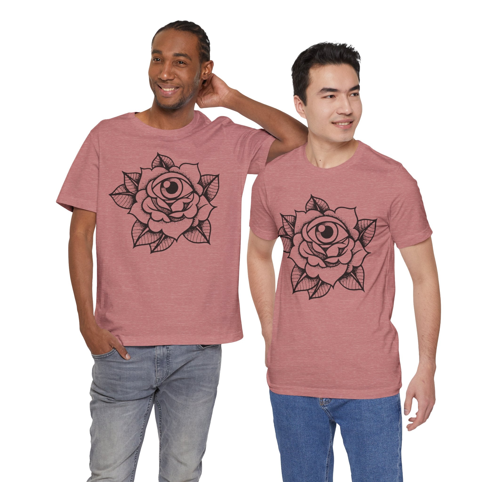 Blooming Eyeball Rose T-Shirt | Traditional Tattoo Art Design Tee