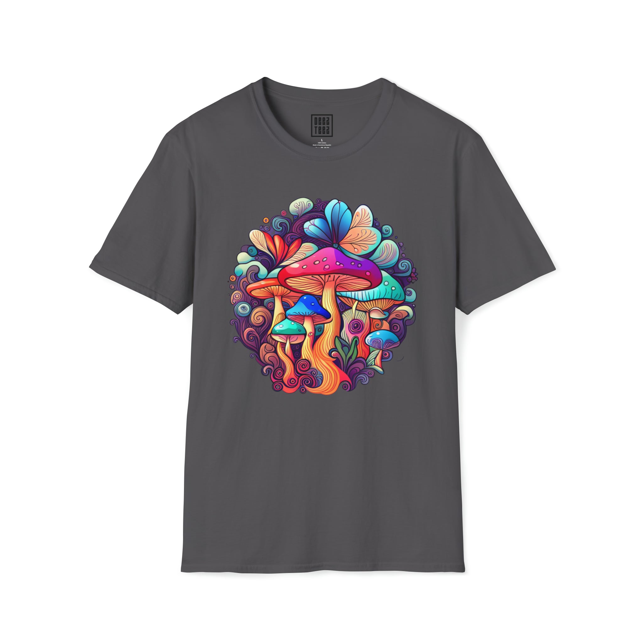 Psychedelic Mushroom Graphic T-Shirt | Trippy Fungi Tee - Deez Teez