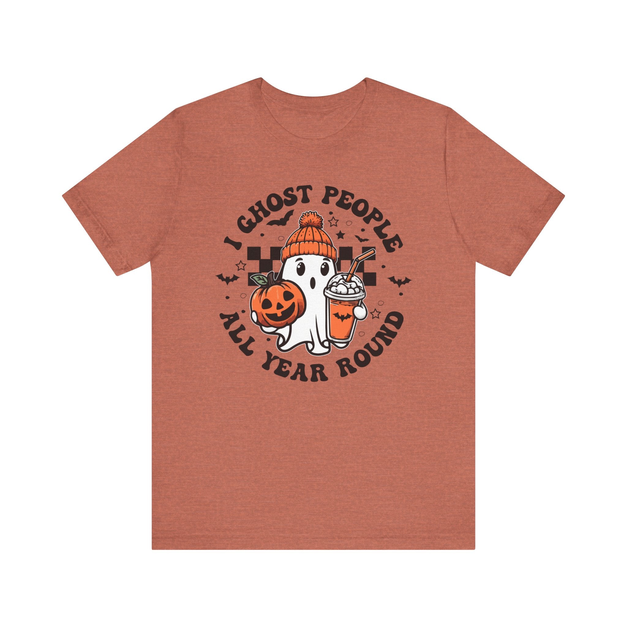 'I Ghost People Year Round' Cute Halloween T-Shirt - Deez Teez