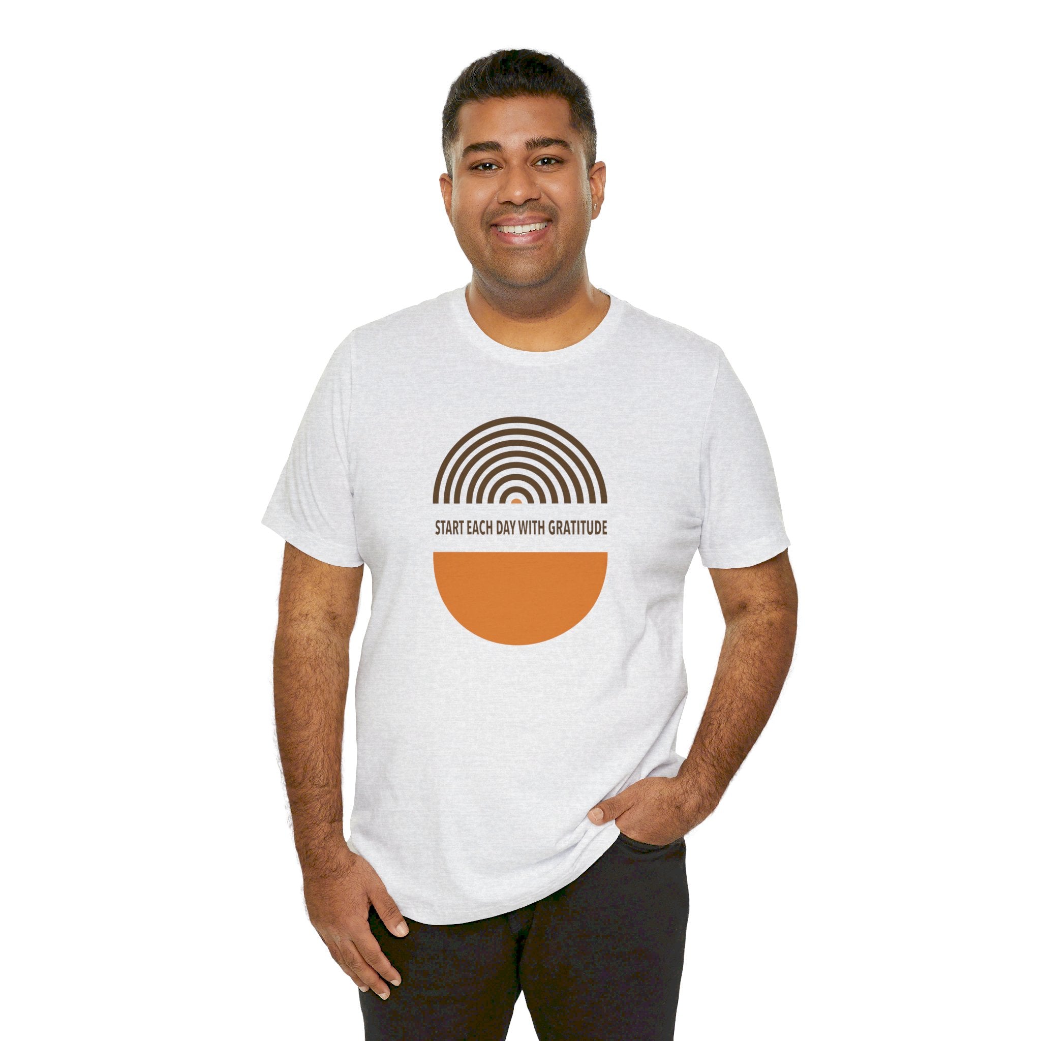 Start Each Day with Gratitude T-Shirt | Inspirational Morning Message Tee - Deez Teez