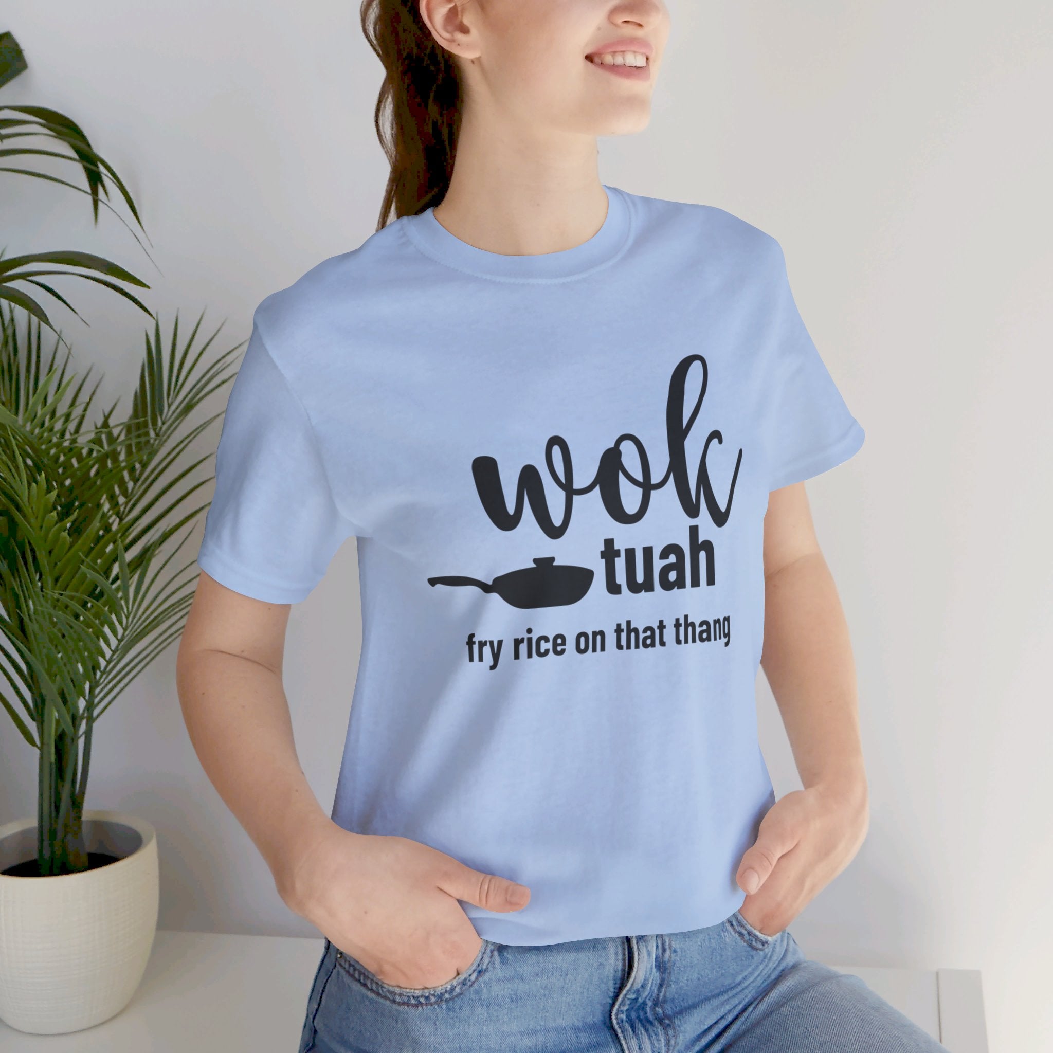 Wok Tuah Fry Rice In That Thang Pun Tee | Hawk Tuah Parody Meme T-Shirt - Deez Teez