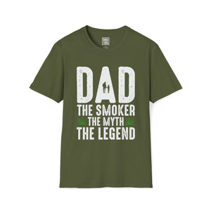 Funny Dad Smoker T-Shirt | "The Smoker, The Myth, The Legend" Tee | Humorous Weed Graphic Shirt | Unique Father's Gift - Deez Teez