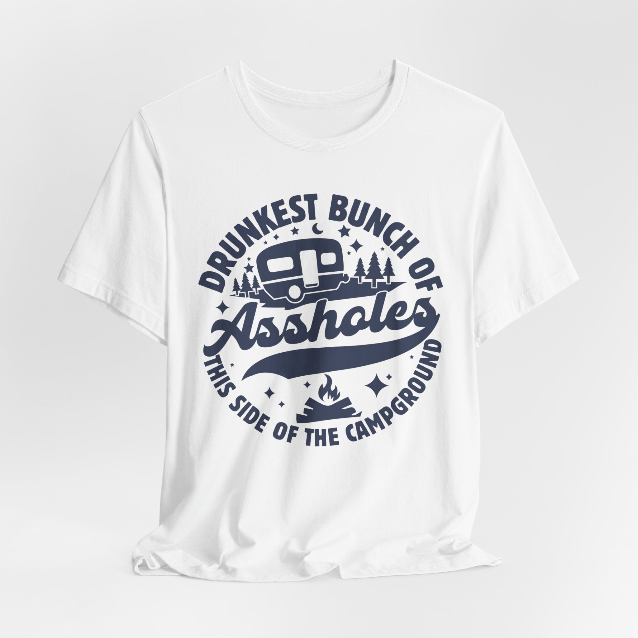 Drunkest Bunch in the Campground T-Shirt | Camper Humor Tee - Deez Teez