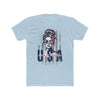 'Made In America' USA Patriotic Woman T-Shirt | American Lady Graphic Tee - Deez Teez