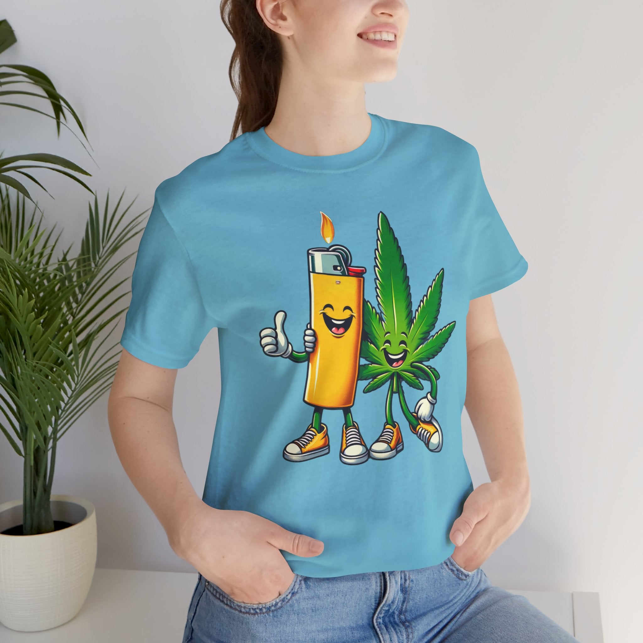 Best Buds Weed T-Shirt | Leaf and Lighter Tee - Deez Teez