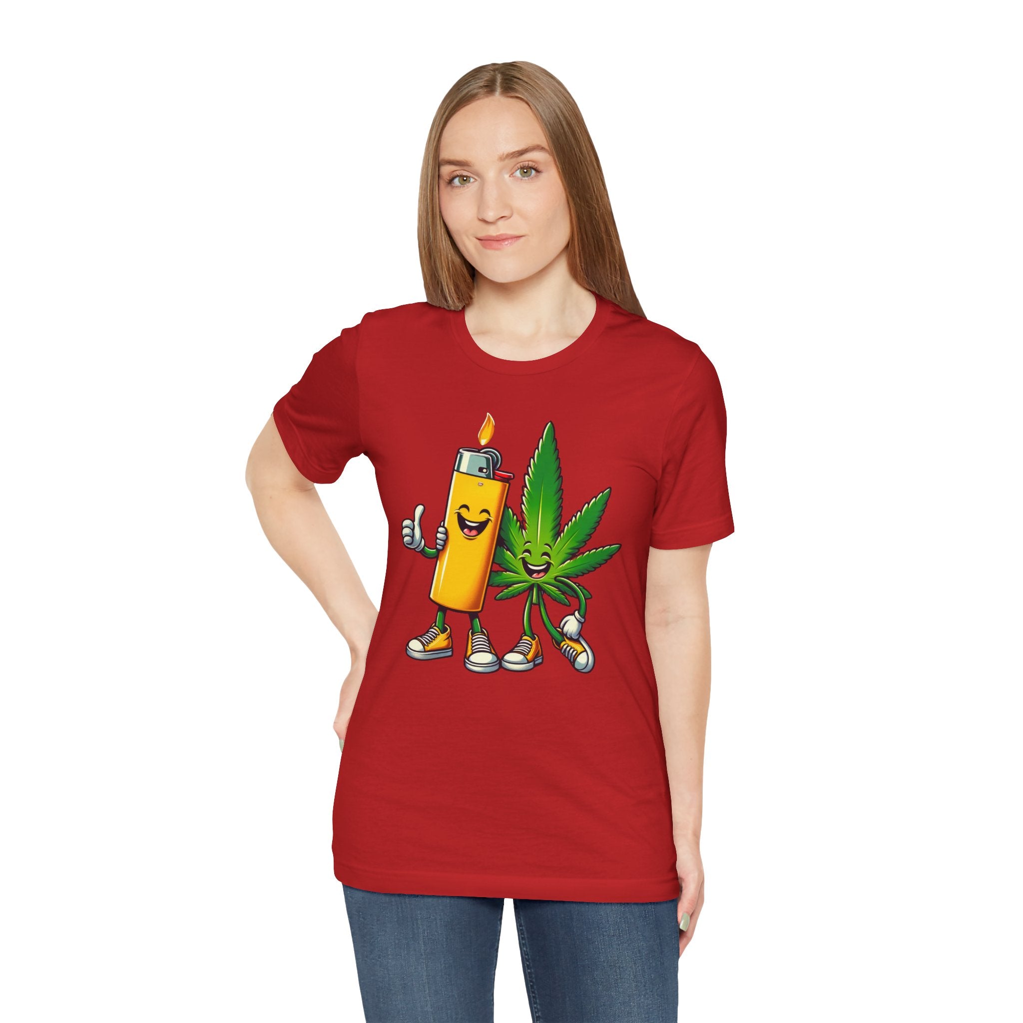 Best Buds Weed T-Shirt | Leaf and Lighter Tee - Deez Teez