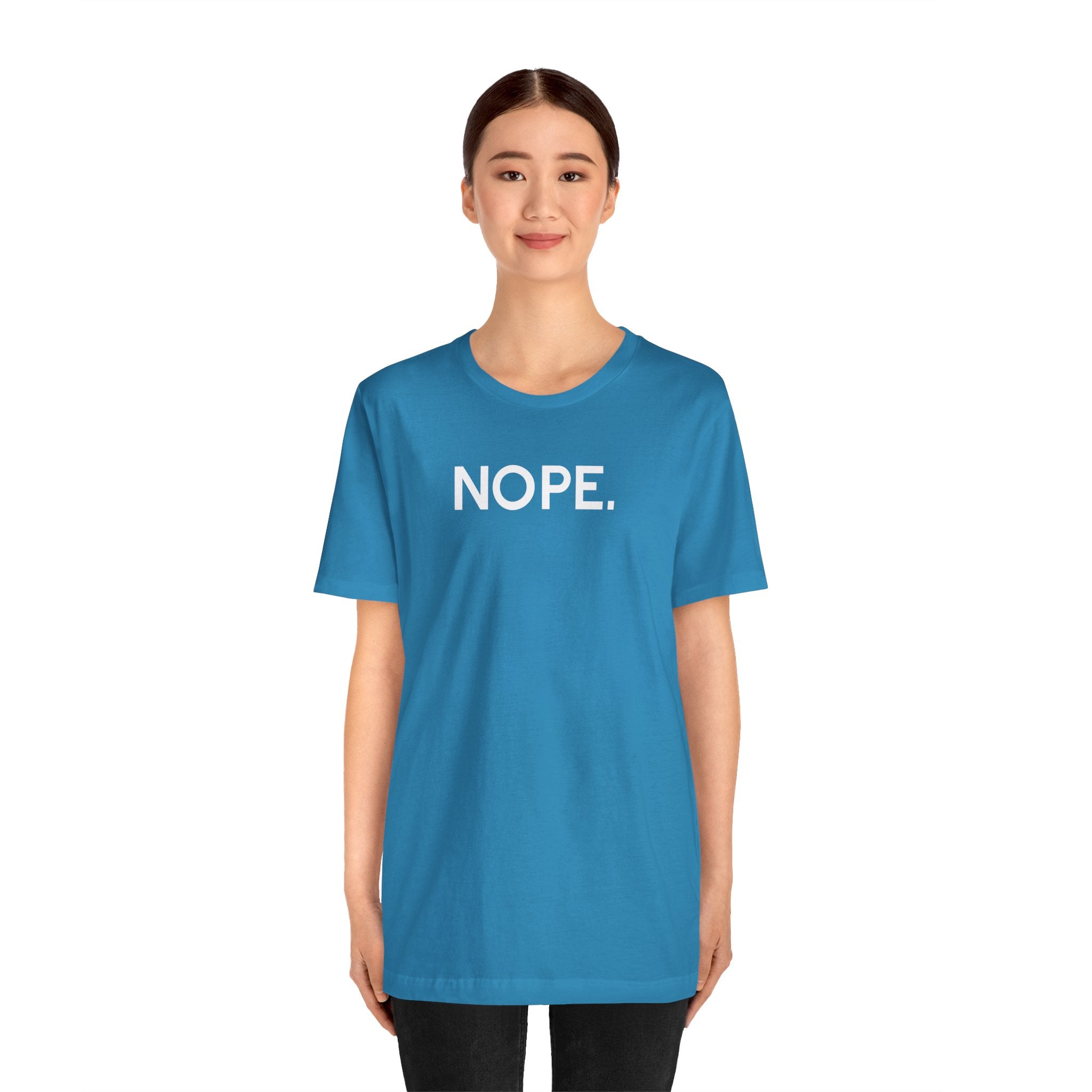 'Nope' Bold Statement Unisex Crewneck T-Shirt - Deez Teez