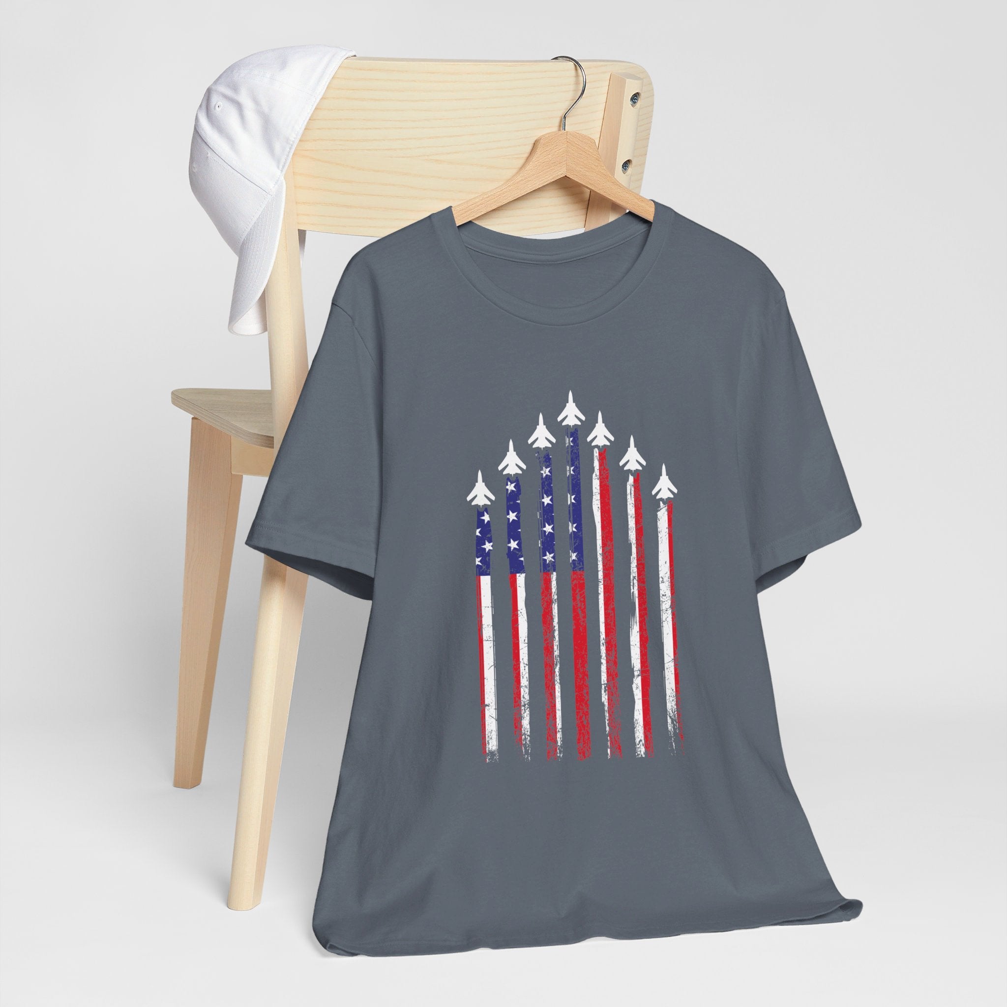 Military Honor T-Shirt | Jet Formation USA Tee | Gift for Airmen - Deez Teez