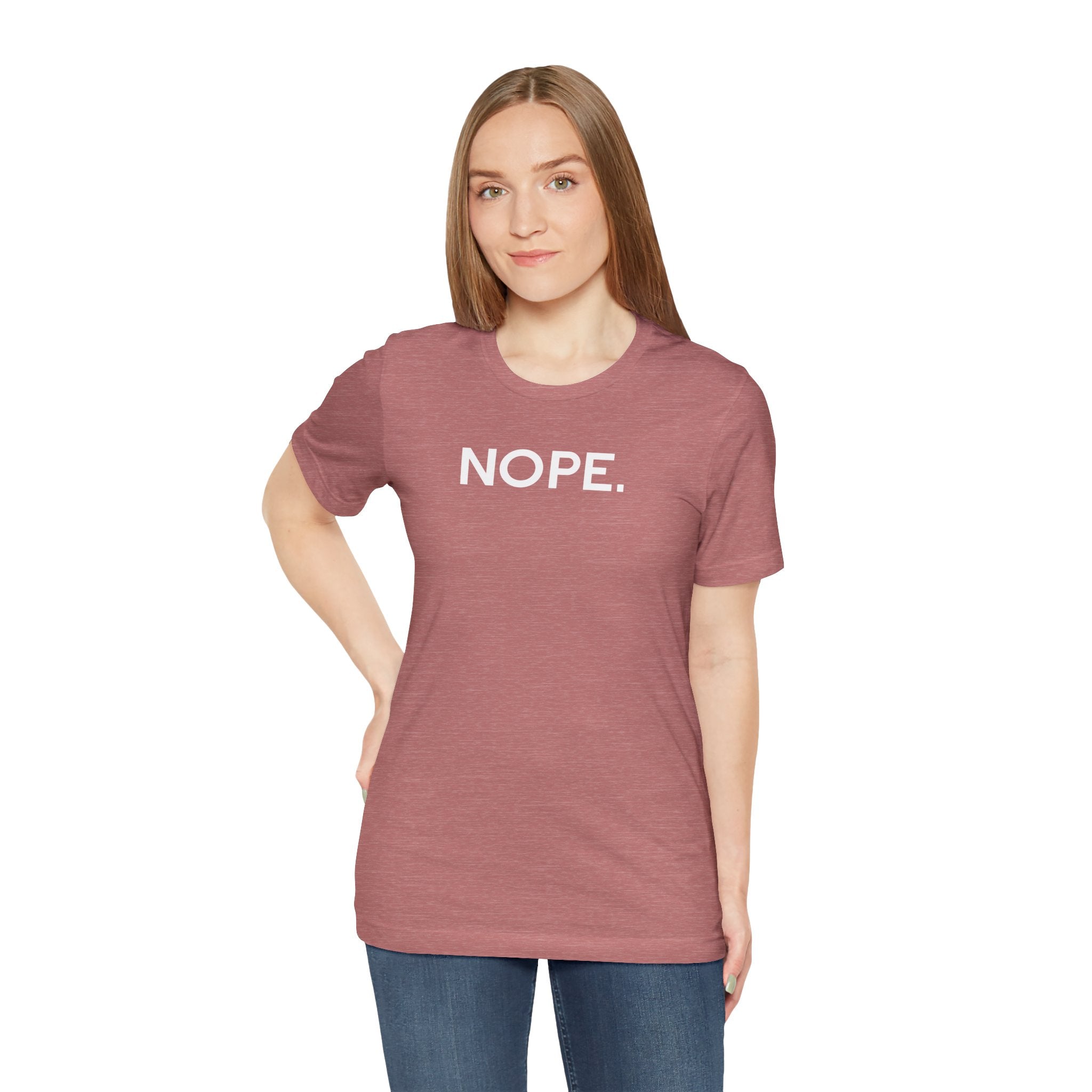 'Nope' Bold Statement Unisex Crewneck T-Shirt - Deez Teez