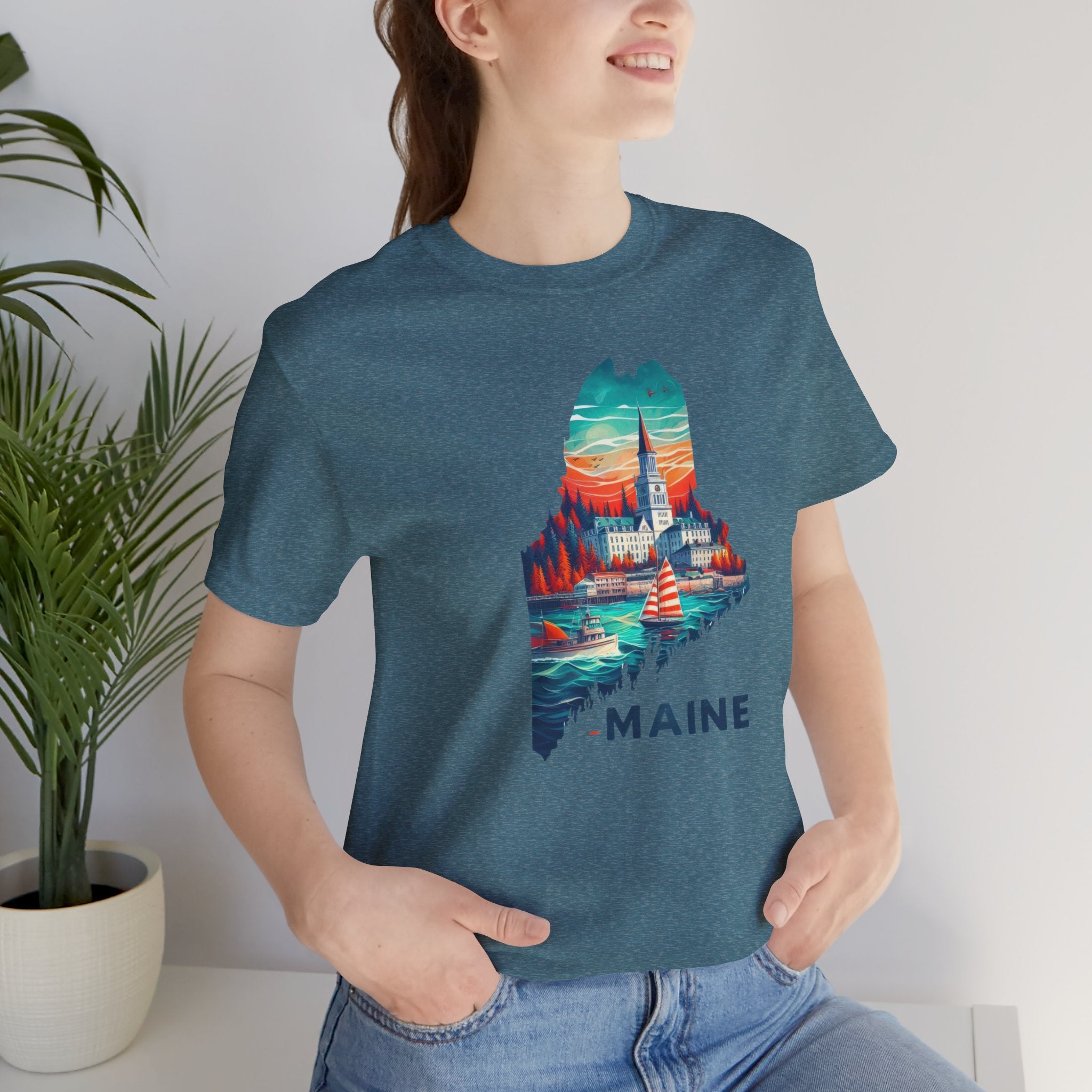 Maine State Pride Tee | State of Main Colorful Graphic Tshirt - Deez Teez