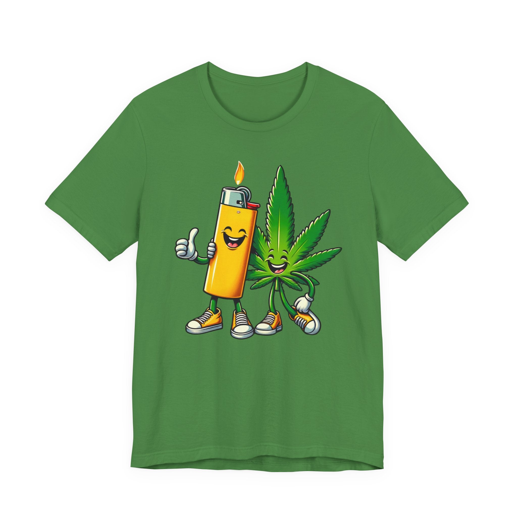 Best Buds Weed T-Shirt | Leaf and Lighter Tee - Deez Teez