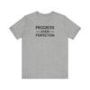 'Progress Over Perfection' Iterative Improvement T-shirt | Motivational Statement Unisex Jersey Short Sleeve Tee