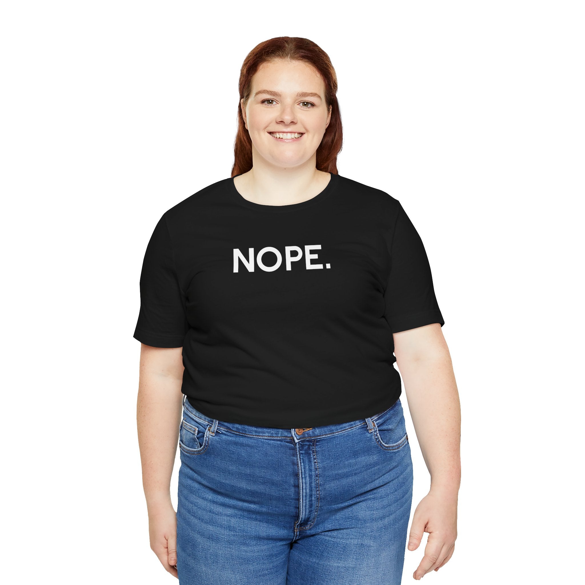 'Nope' Bold Statement Unisex Crewneck T-Shirt - Deez Teez