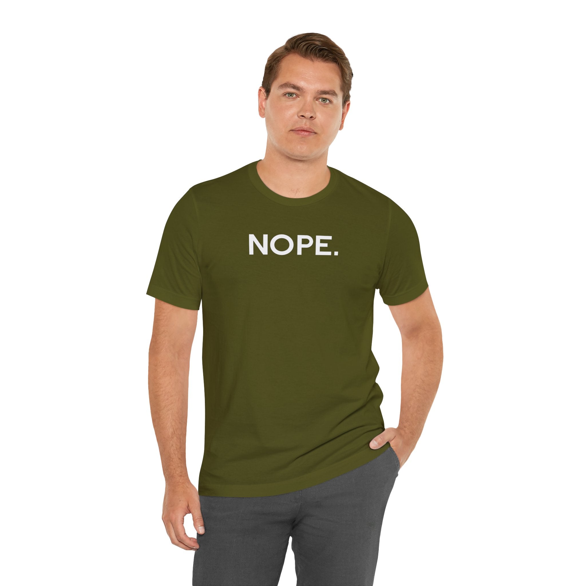'Nope' Bold Statement Unisex Crewneck T-Shirt - Deez Teez