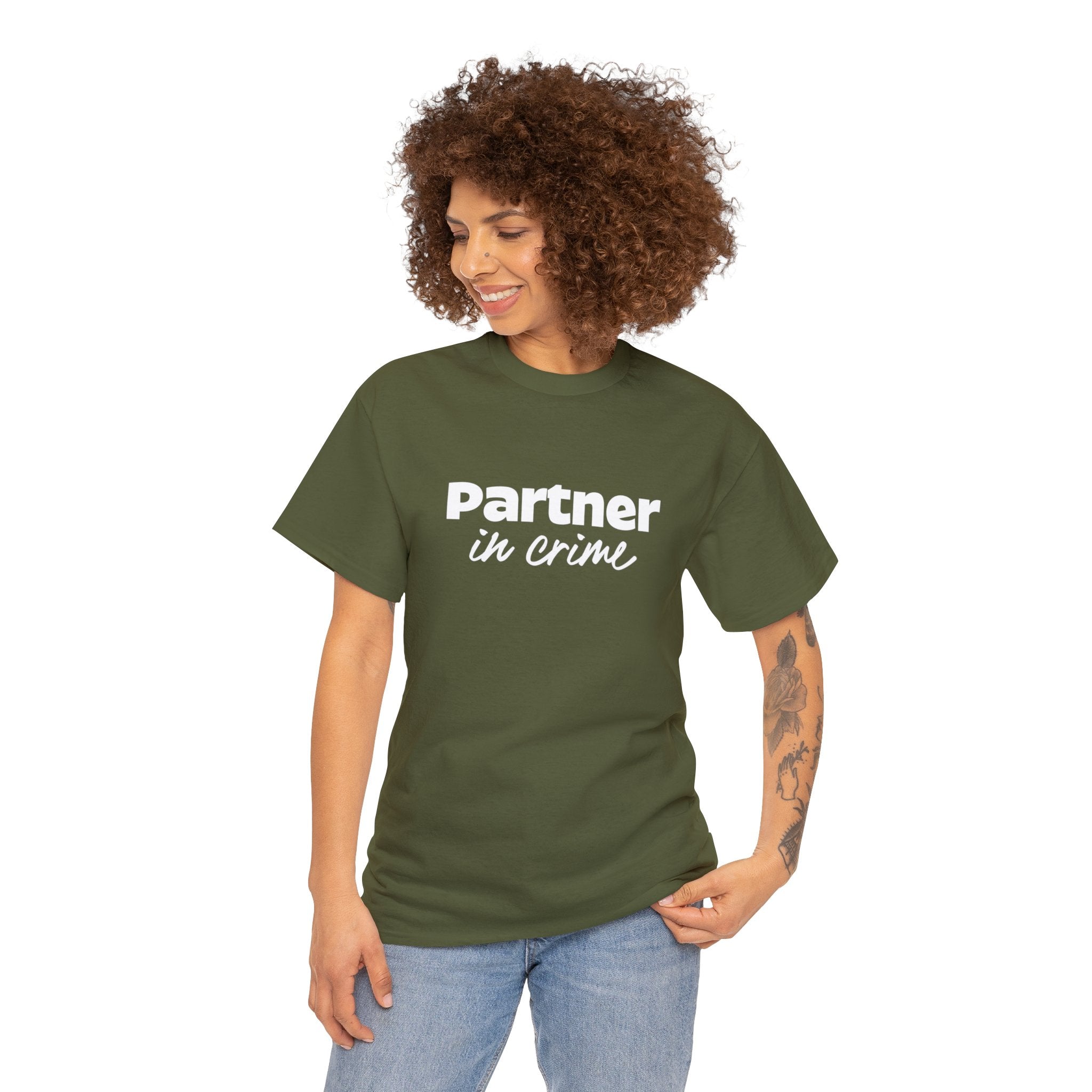 Dynamic Duo 'Partner in Crime' Couples T-Shirt - Deez Teez