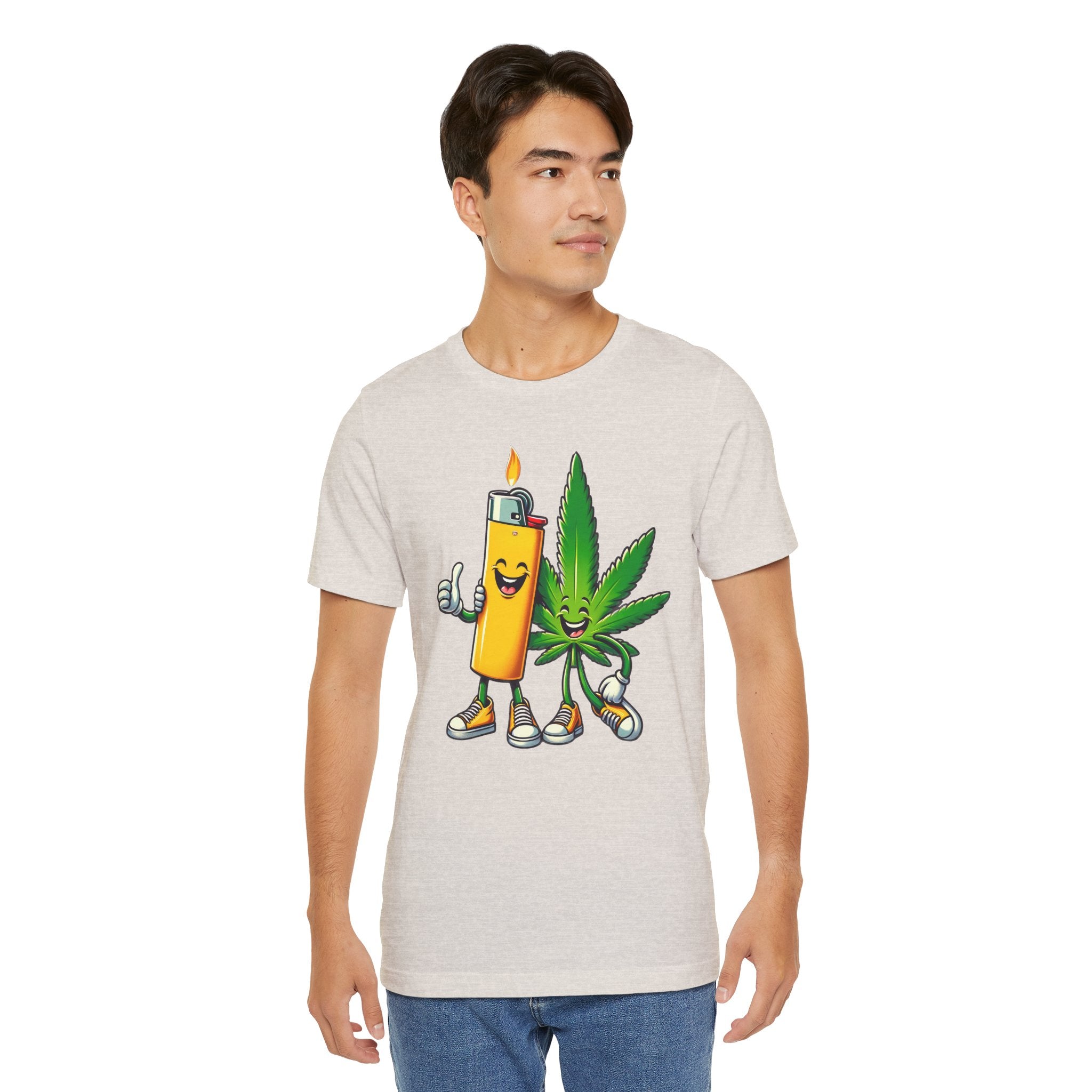 Best Buds Weed T-Shirt | Leaf and Lighter Tee - Deez Teez
