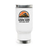 Custom Brand Stainless Steel Travel Mug with Handle, 14oz | Cape Coral Lawn Care - Deez Teez