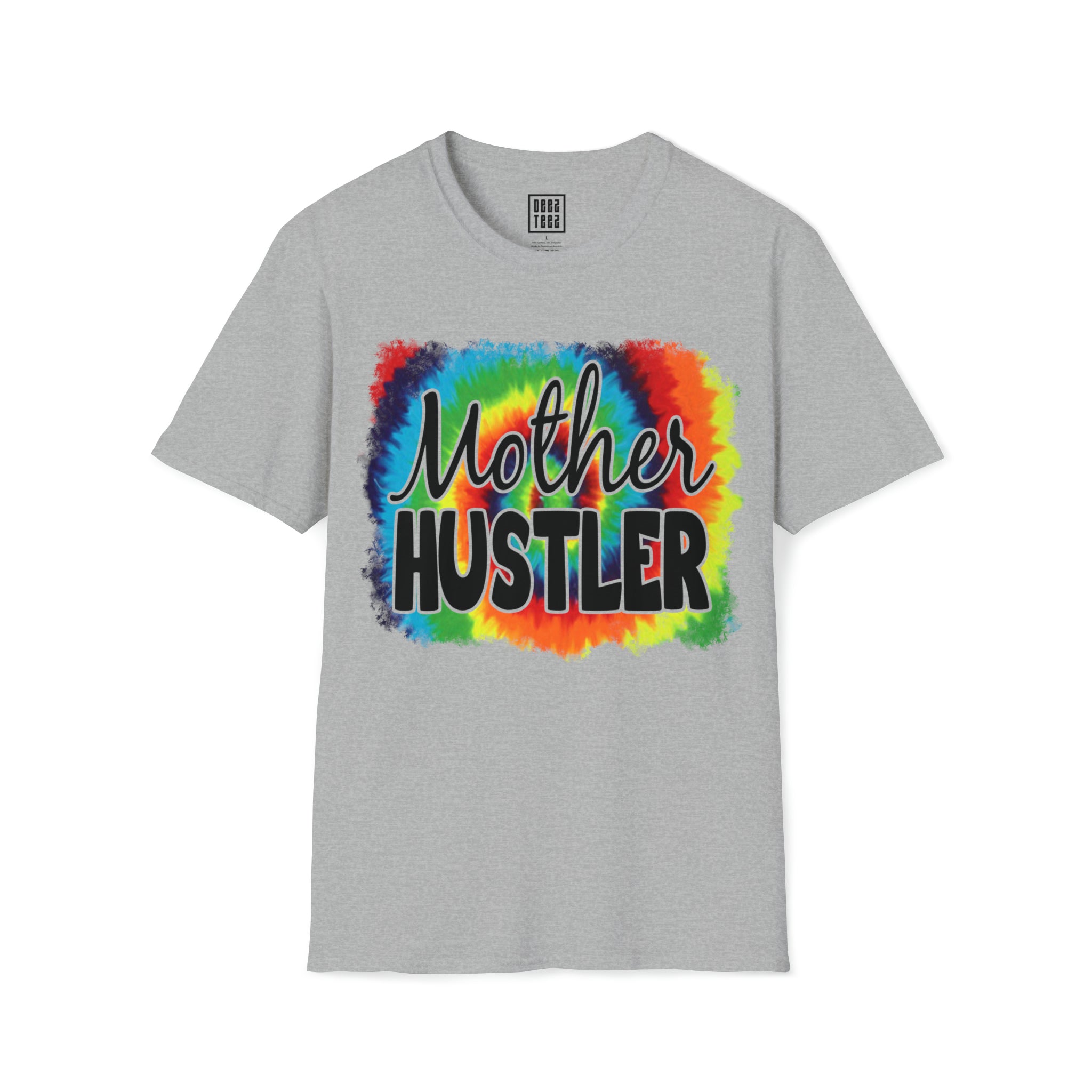 Tie-Dye "Mother Hustler" Shirt | Stylish Mompreneur Tee | Empowered Mom's Graphic T-Shirt | Express Your Determination - Deez Teez