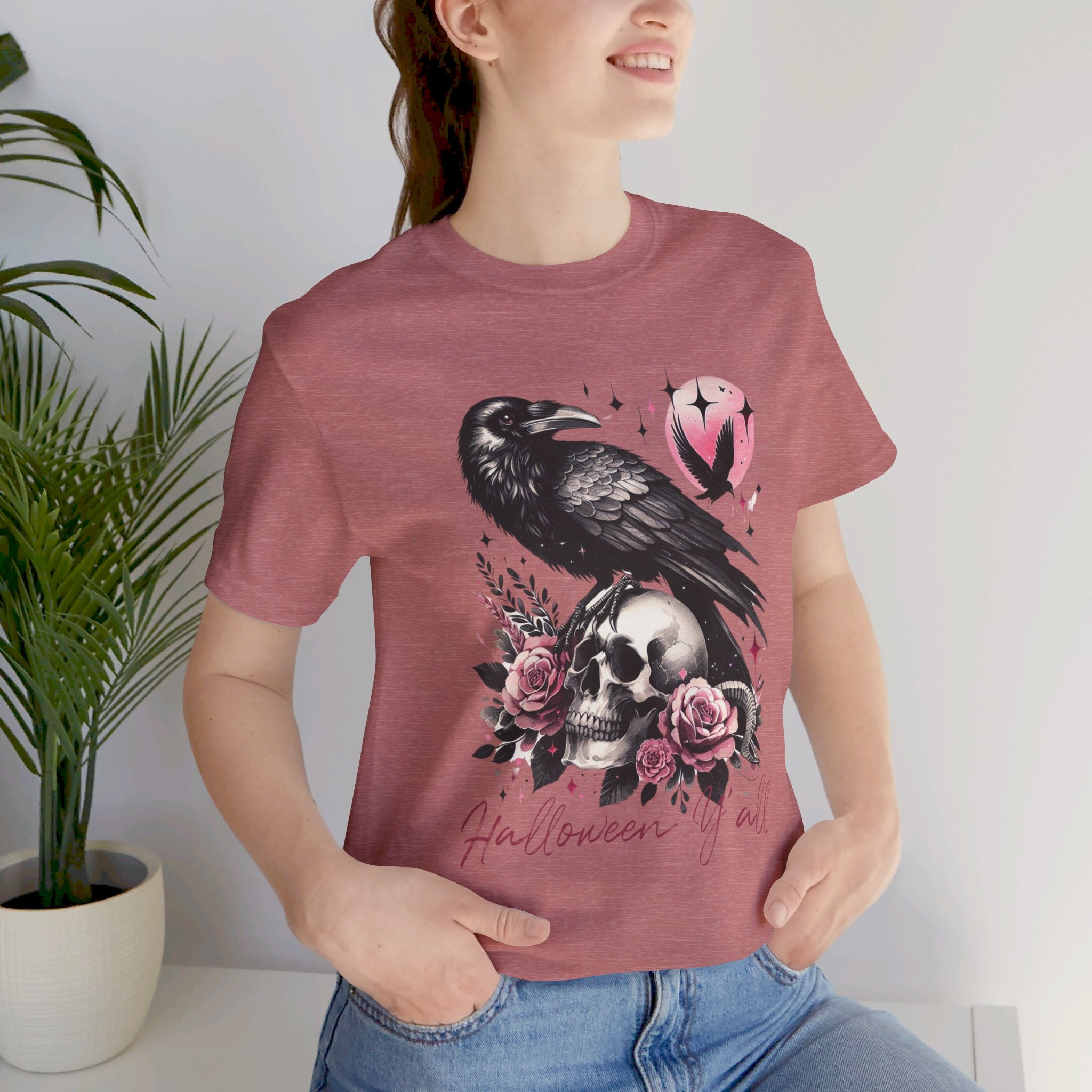 Halloween Y'all T-Shirt | Fun & Festive Raven Halloween Tee - Deez Teez