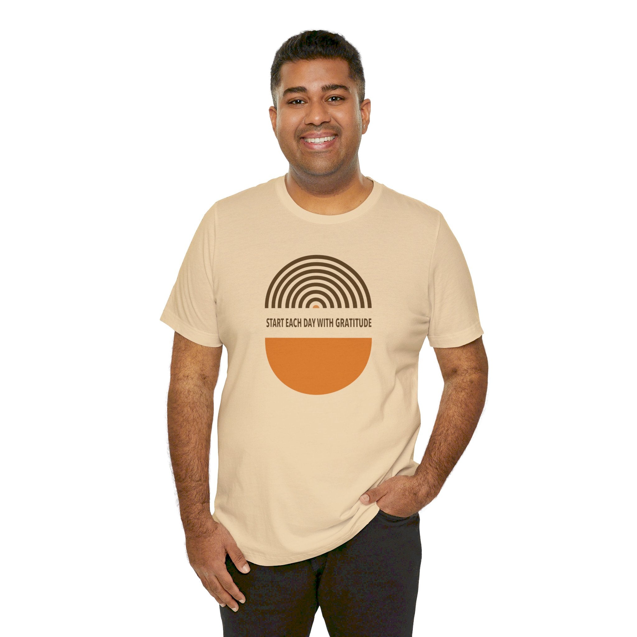 Start Each Day with Gratitude T-Shirt | Inspirational Morning Message Tee - Deez Teez