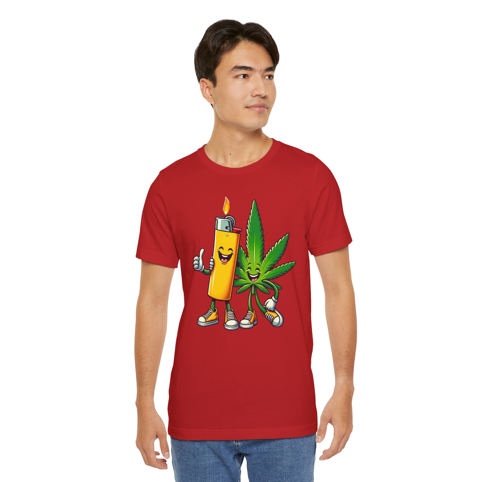 Best Buds Weed T-Shirt | Leaf and Lighter Tee - Deez Teez