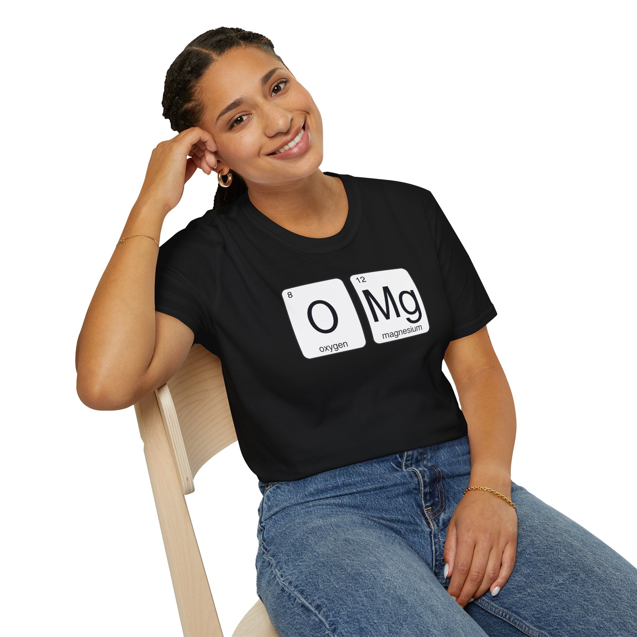 'OMG' Periodic Table Humor T-Shirt | Oxygen Magnesium Elemental Humor Tee