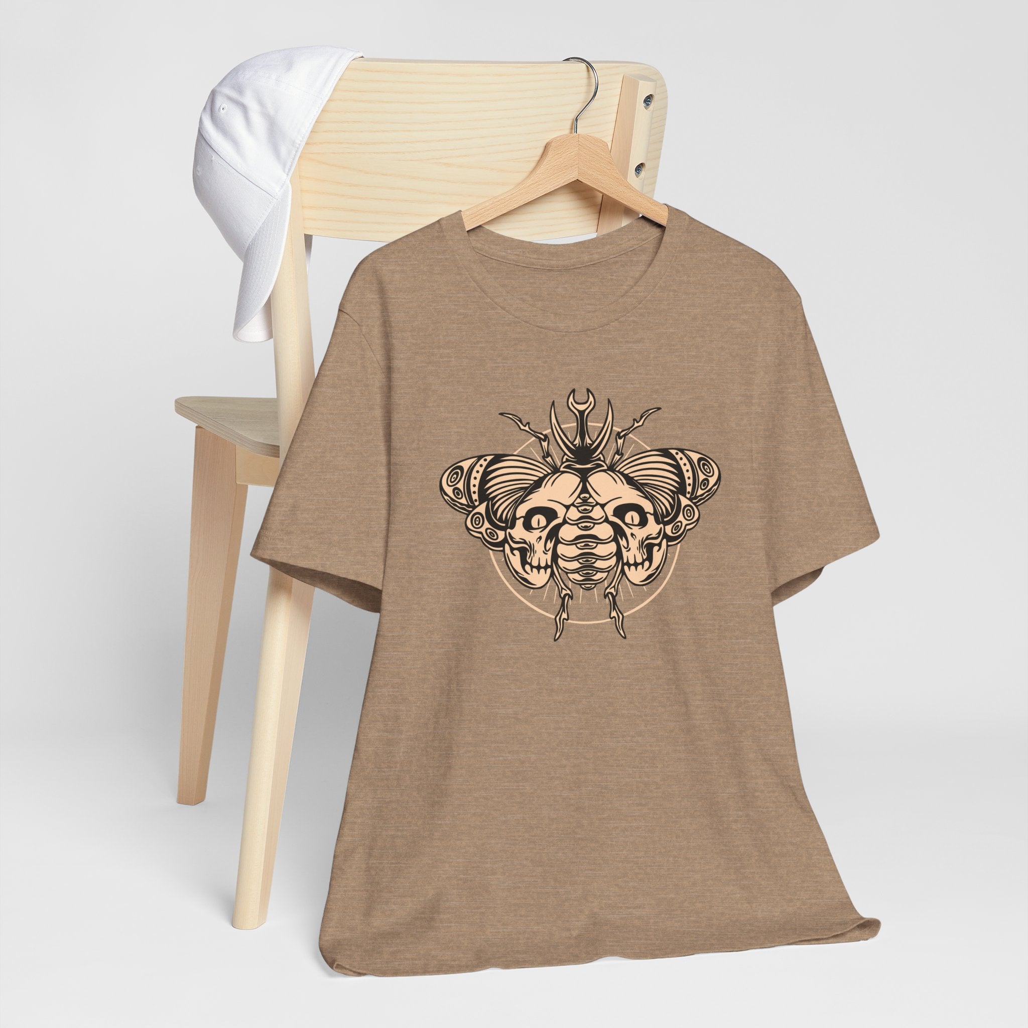 Death Beetle Skull T-Shirt | Gothic Tattoo-Inspired Tee